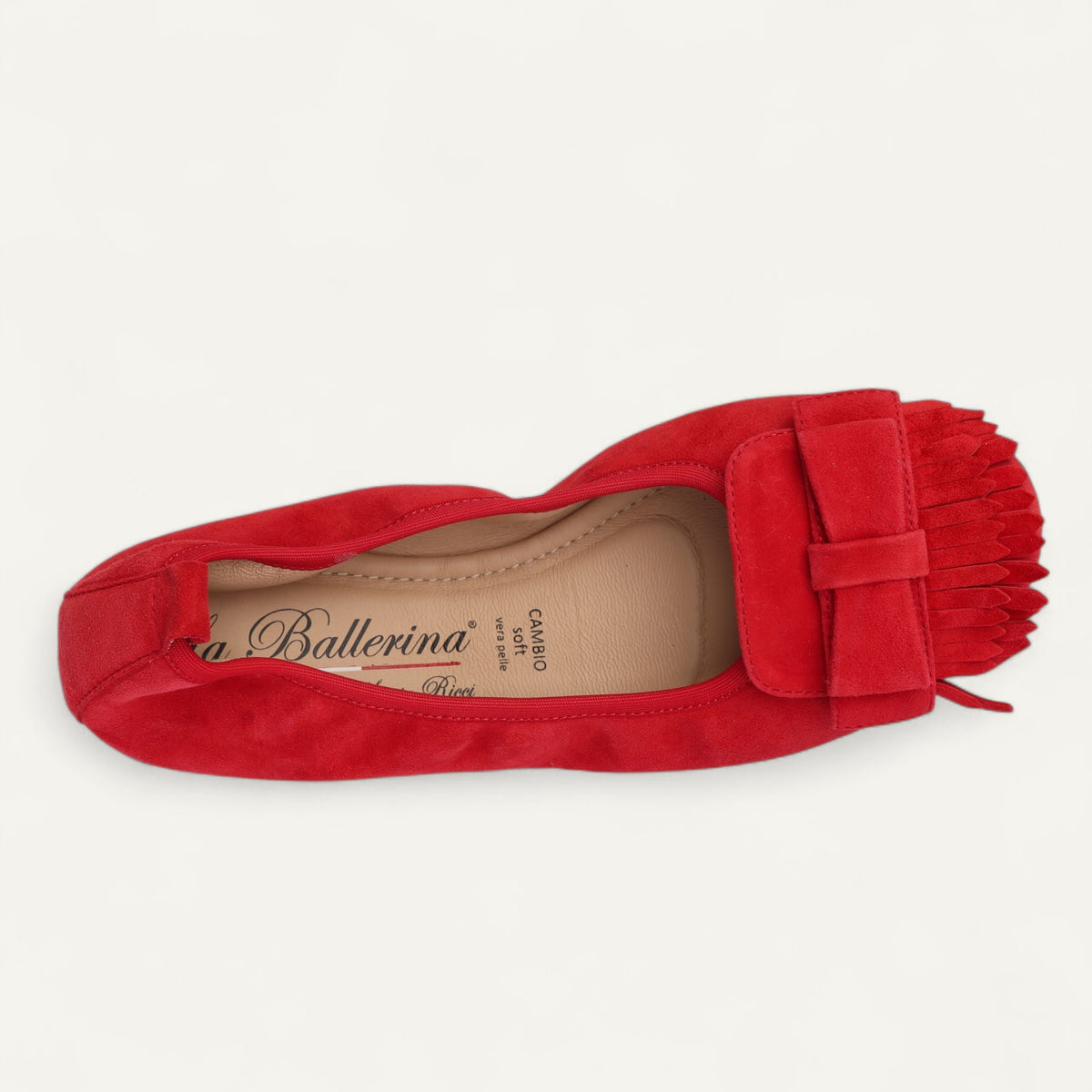 CAMBIO Damen-Ballerinas aus Veloursleder in Rot CAMBIO Ballerinas