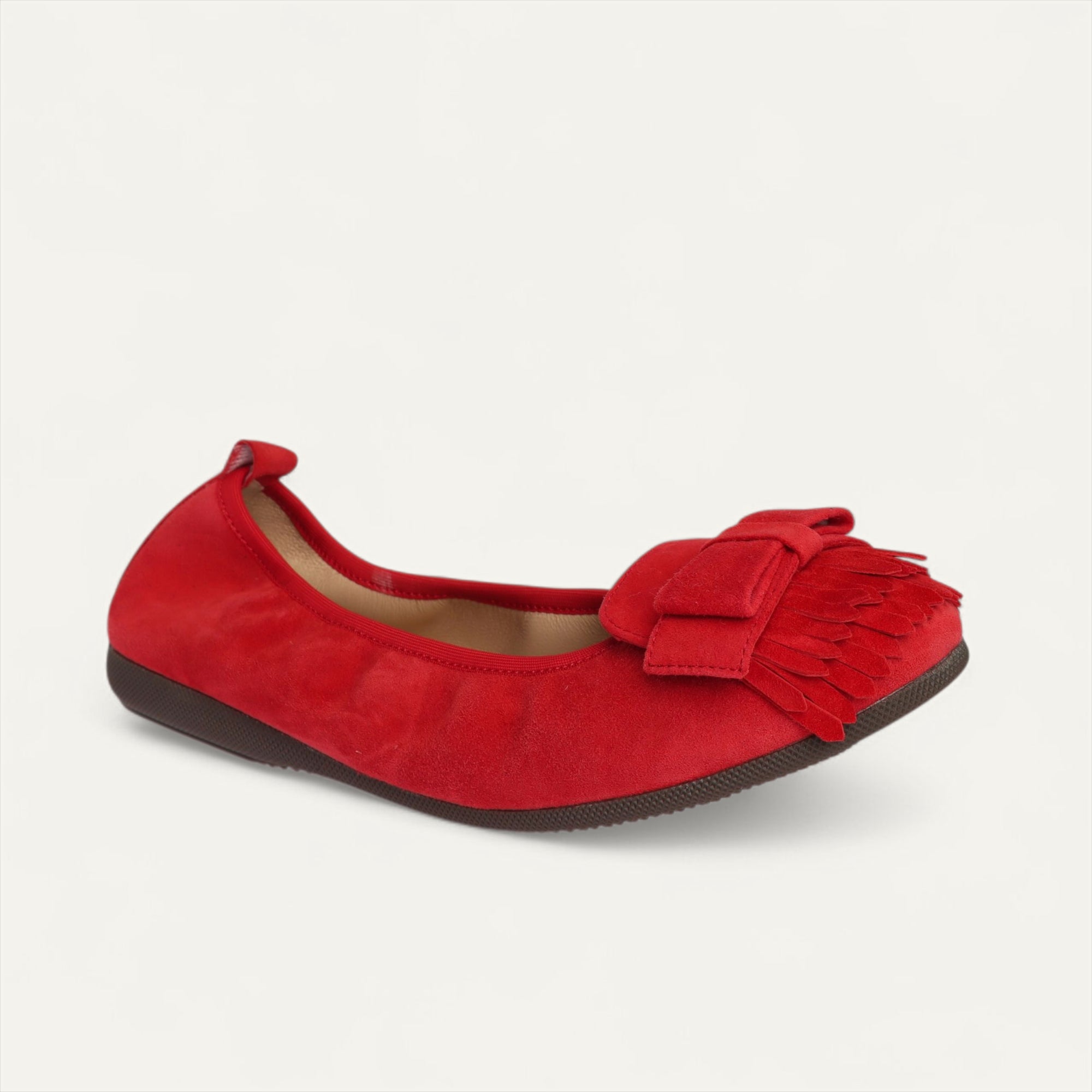CAMBIO Damen-Ballerinas aus Veloursleder in Rot CAMBIO Ballerinas