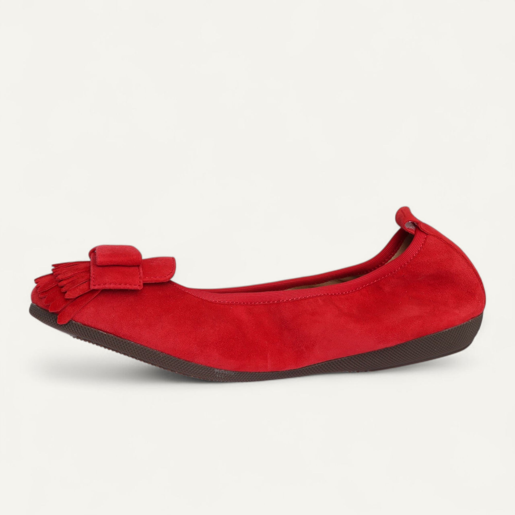 CAMBIO Damen-Ballerinas aus Veloursleder in Rot CAMBIO Ballerinas