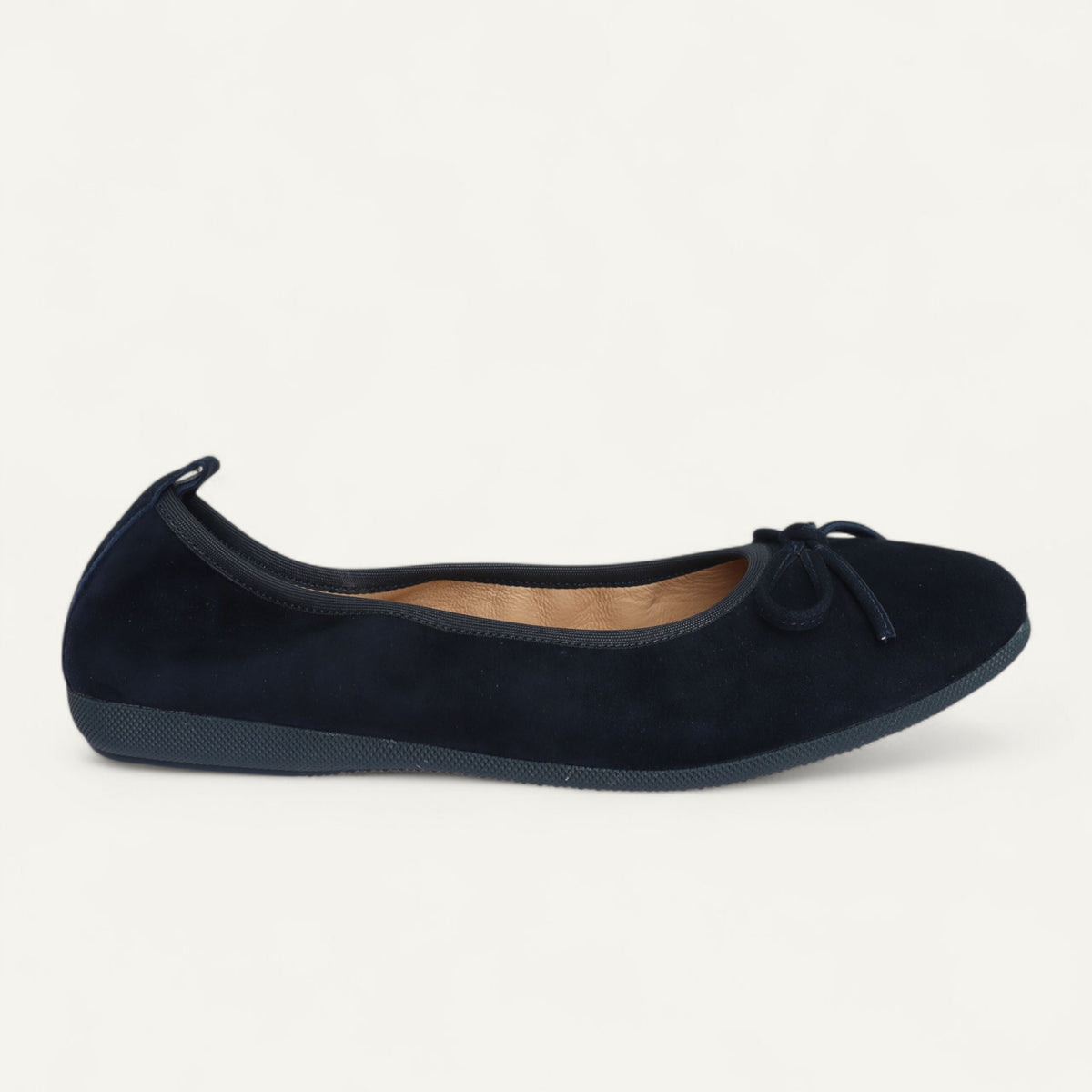 BASIC Damen-Ballerinas aus Veloursleder in Dunkelblau – C17-118 BASIC Ballerinas