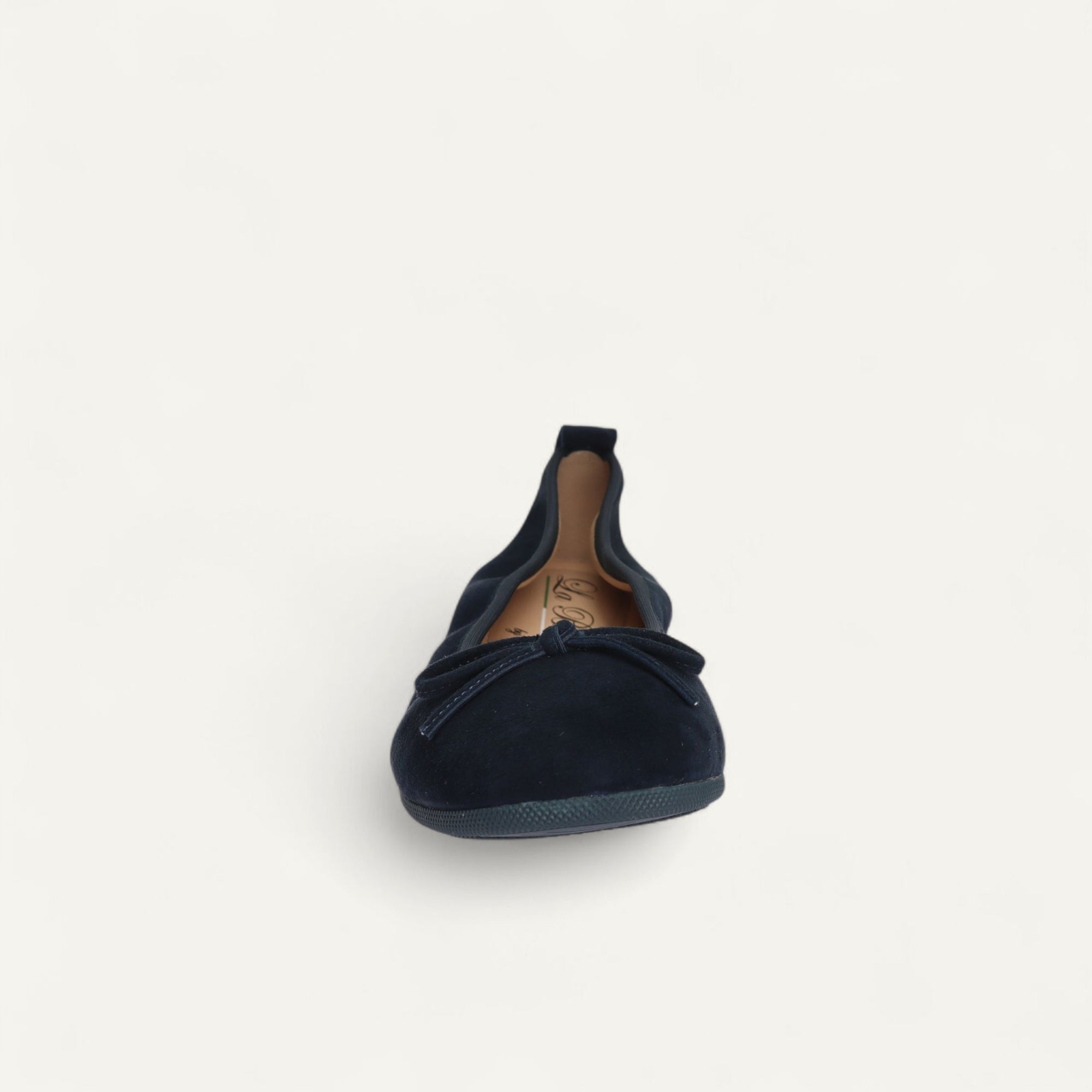 BASIC Damen-Ballerinas aus Veloursleder in Dunkelblau – C17-118 BASIC Ballerinas