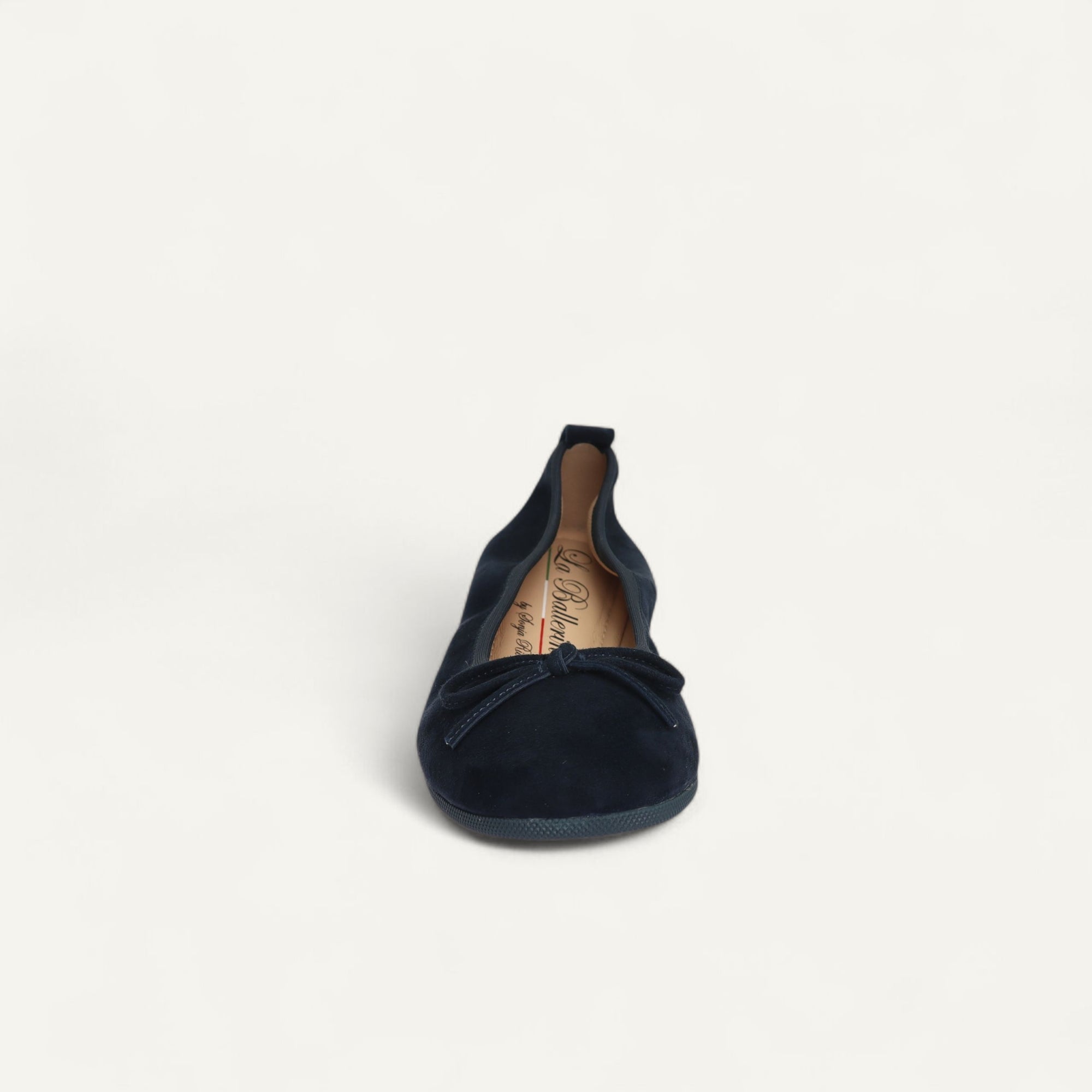 BASIC Damen-Ballerinas aus Veloursleder in Dunkelblau – C17-118 BASIC Ballerinas