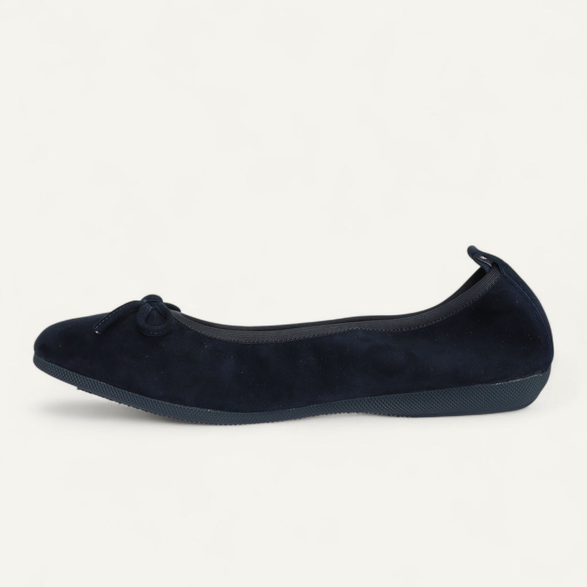 BASIC Damen-Ballerinas aus Veloursleder in Dunkelblau – C17-118 BASIC Ballerinas
