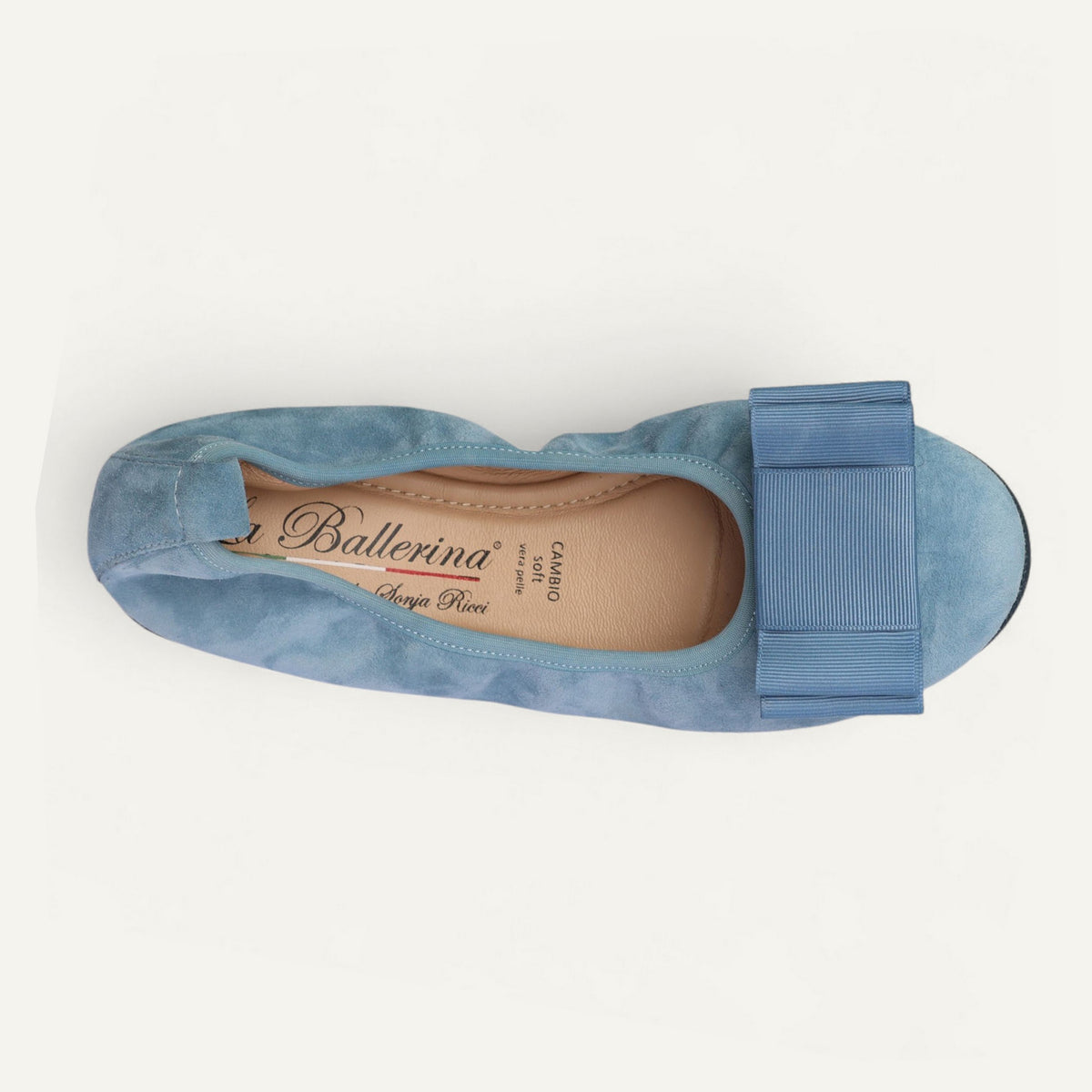 CAMBIO Damen-Ballerinas aus Veloursleder in Blau CAMBIO Ballerinas