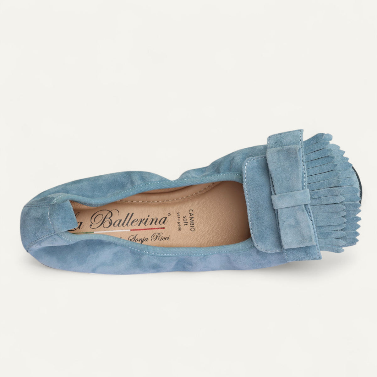 CAMBIO Damen-Ballerinas aus Veloursleder in Blau CAMBIO Ballerinas
