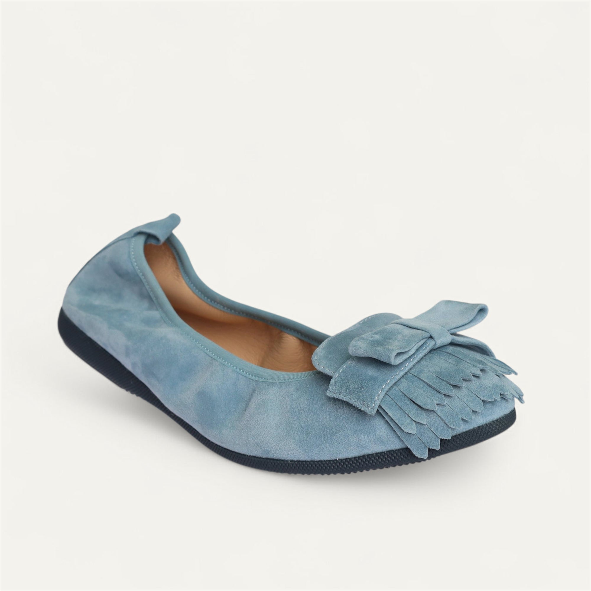 CAMBIO Damen-Ballerinas aus Veloursleder in Blau CAMBIO Ballerinas