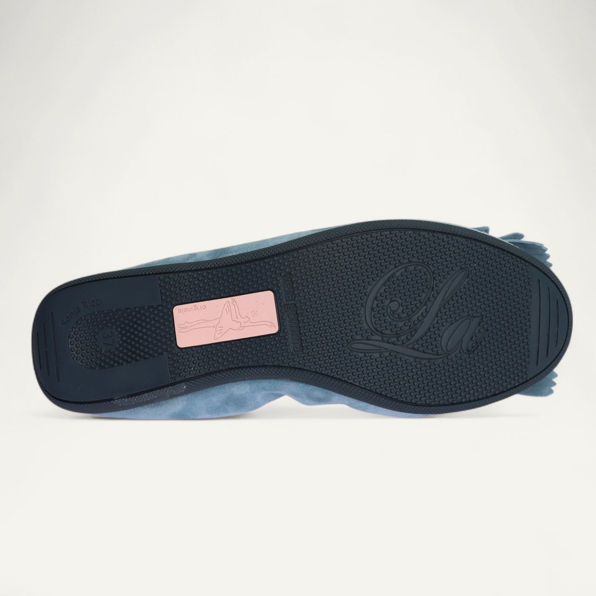 CAMBIO Damen-Ballerinas aus Veloursleder in Blau CAMBIO Ballerinas