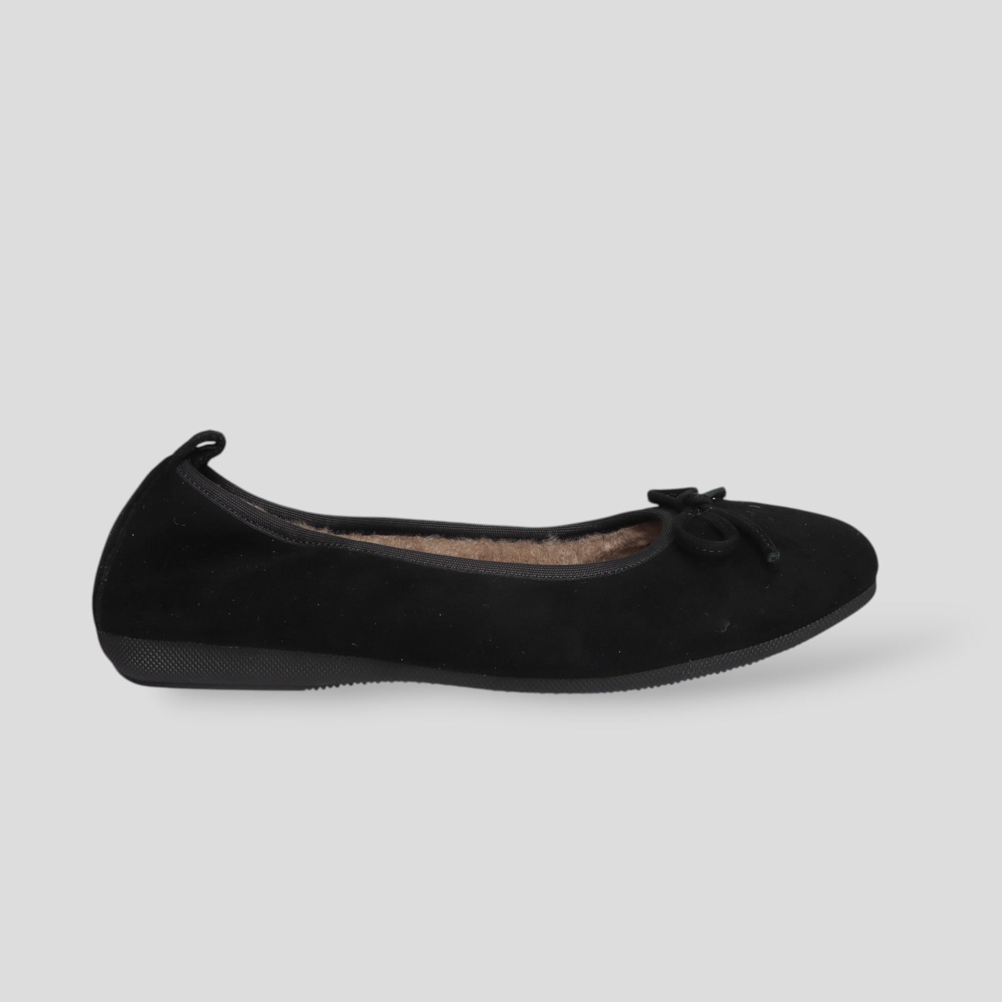 14W💕 La Ballerina CAMBIO – Ballerines femme en daim coloris lait-beige, doublées chaudement pour l'hiver