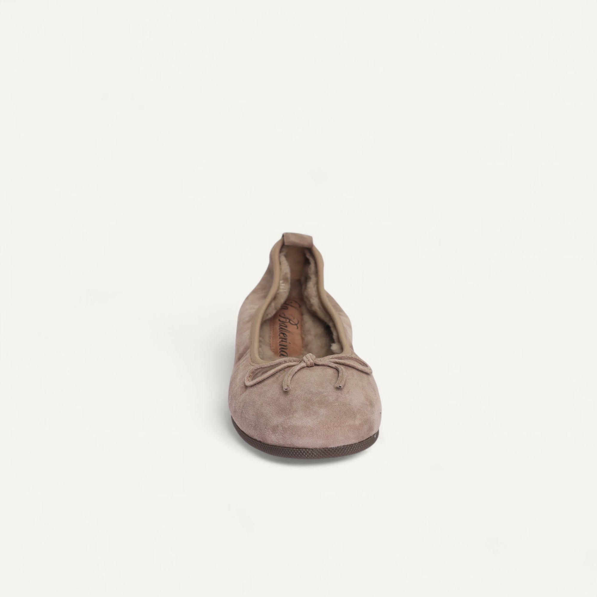 BASIC Winter Damen-Ballerinas aus Veloursleder in Taupe mit Lammfell – C5001-237 BASIC Winter Ballerinas