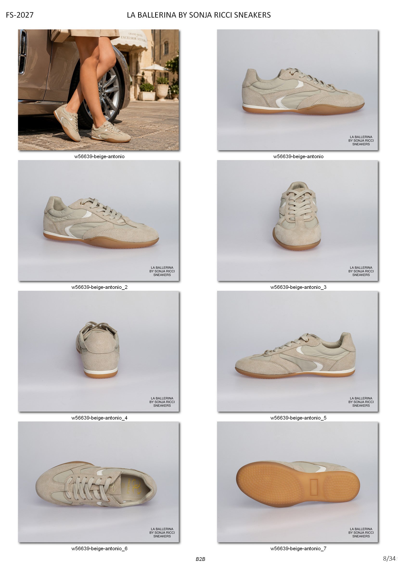 LA BALLERINA SNEAKERS w56639-beige