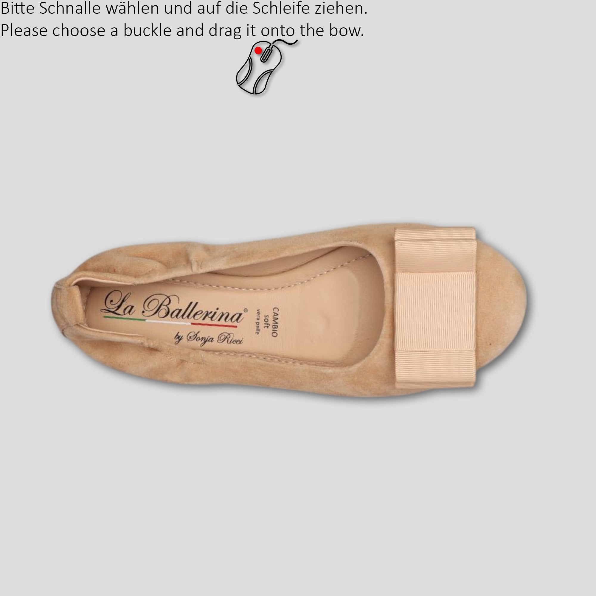 La Ballerina Ballerina Beige Wildleder (106) - La Ballerina