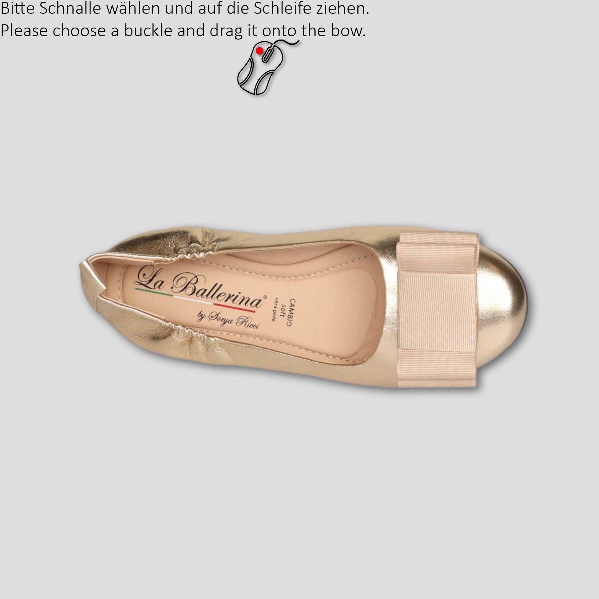 La Ballerina Ballerina Gold Leder (108) - La Ballerina