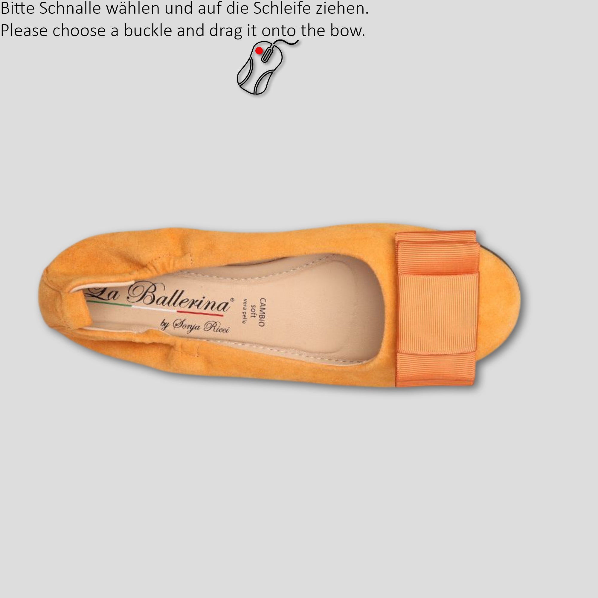 La Ballerina Ballerinas Orange Leder (101) - La Ballerina