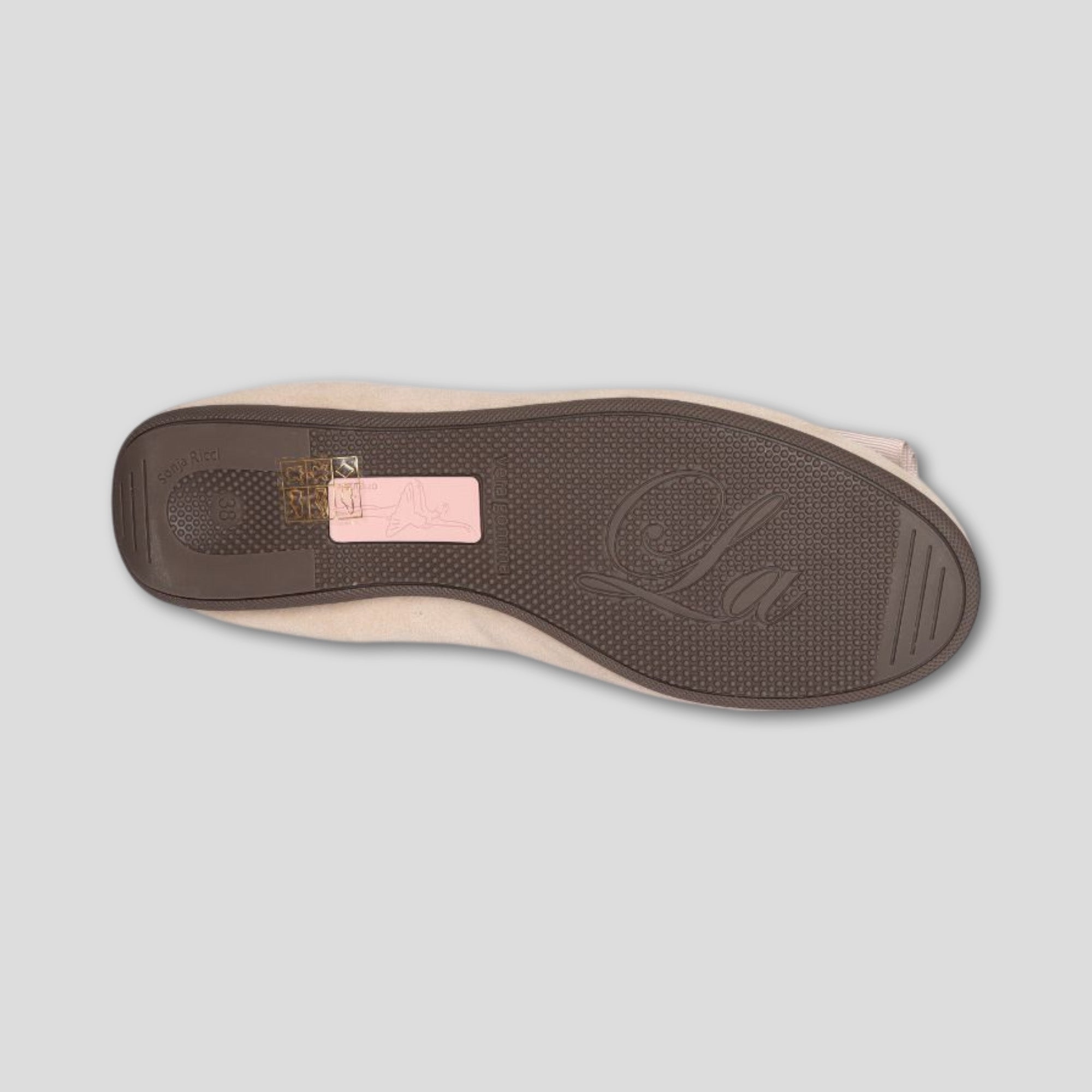La Ballerina Damen Ballerina beige Leder (107) - La Ballerina