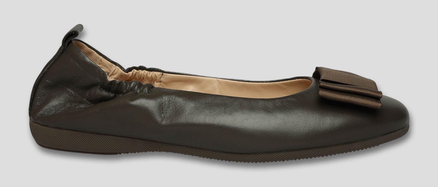La Ballerina Soft – Bequeme Damen-Ballerinas aus Leder mit Elastik braun [32] - La Ballerina