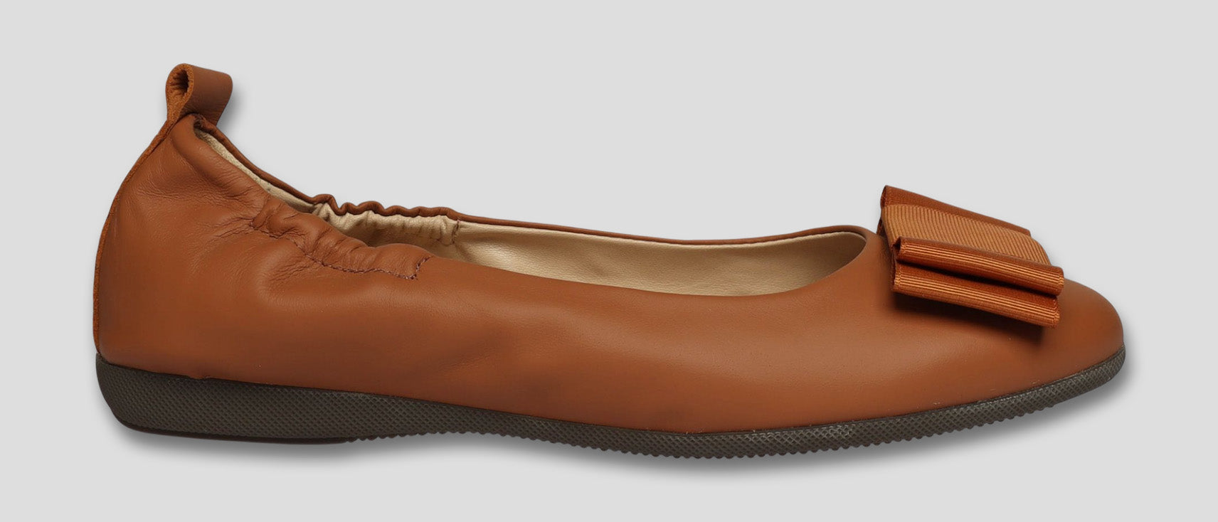 La Ballerina by Sonja Ricci – Damen Ballerinas aus Leder in braun mit feste Schnalle (44) - La Ballerina