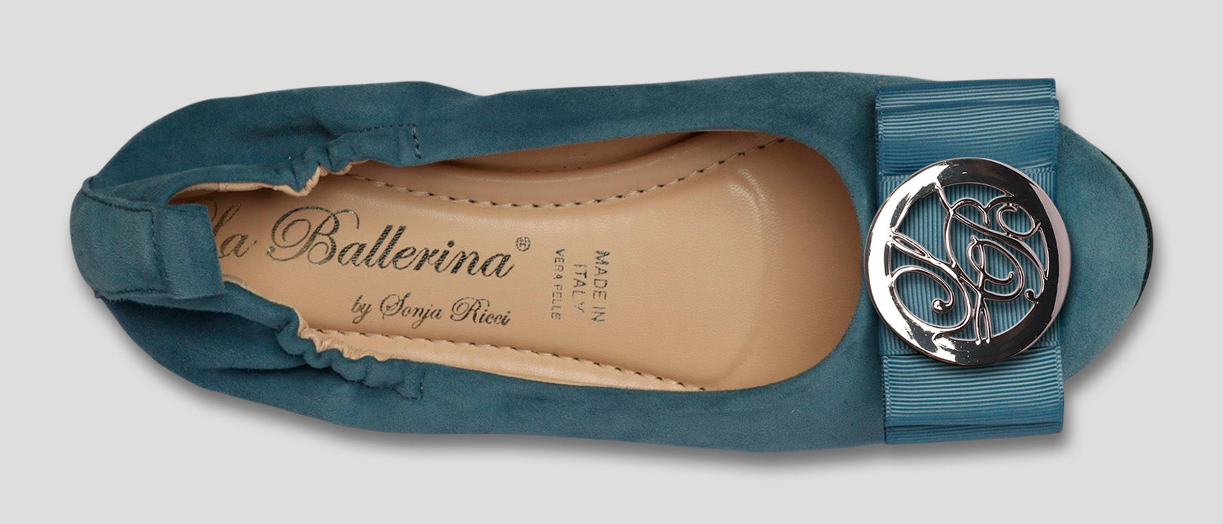 La Ballerina CAMBIO Soft – Blaue Veloursleder-Ballerinas mit austauschbarer Schnalle | Bequeme Damen-Schuhe (13) - La Ballerina