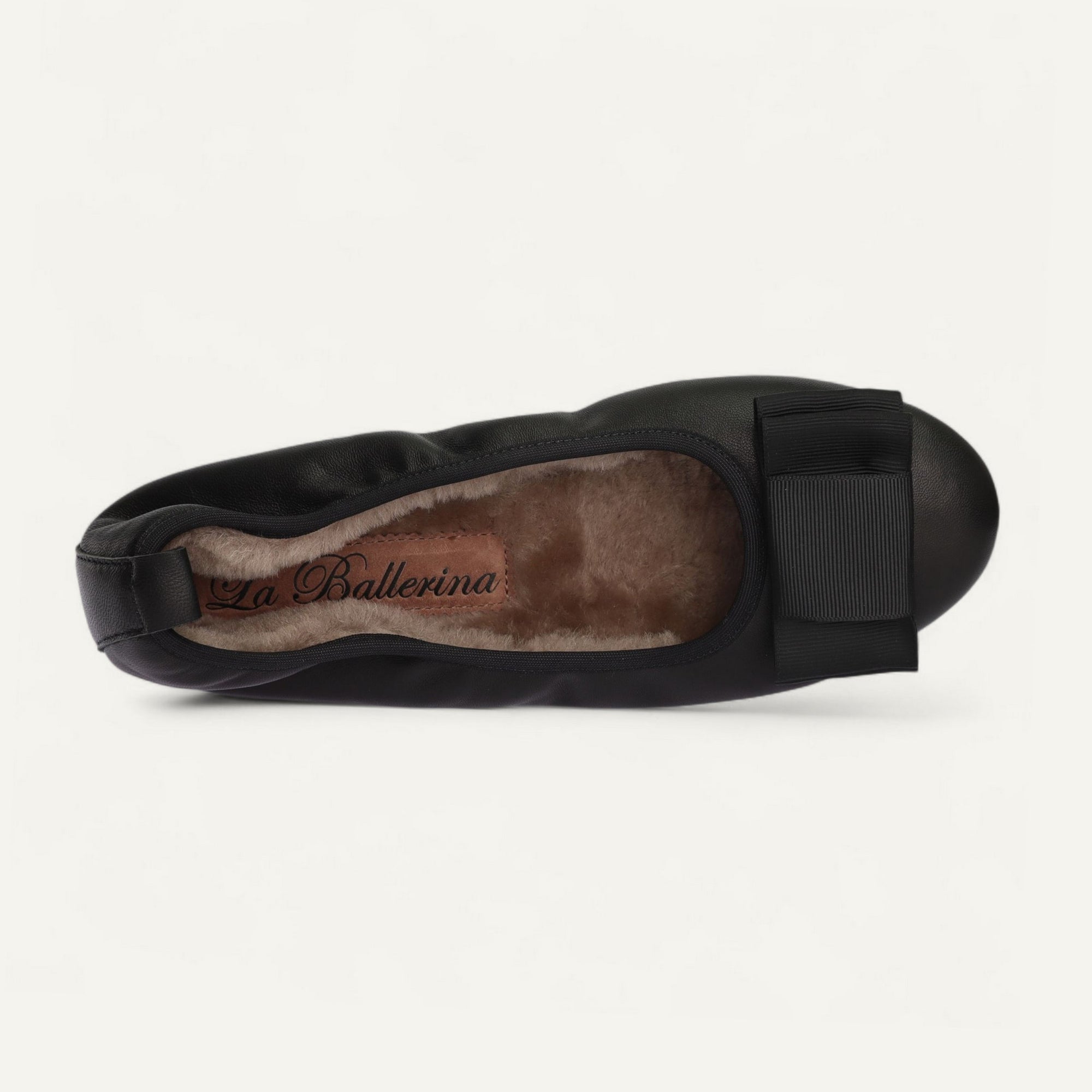 CAMBIO Winter women’s ballet flats in nappa leather — Black, lambskin lining – N11-010
