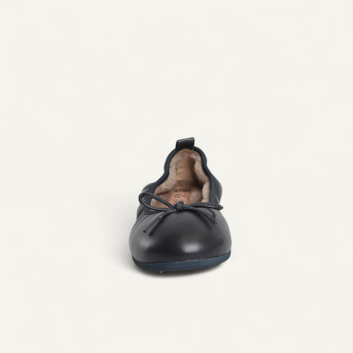 BASIC Winter Damen-Ballerinas aus Nappaleder in Blau mit Lammfell – N2-118 BASIC Winter Ballerinas