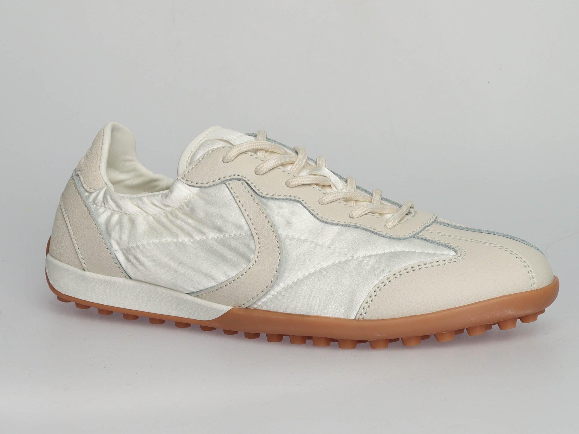 Premium Damen Sneaker Beige Multi – Leder &amp; Textil UP26AH003 BEIGE MULTI