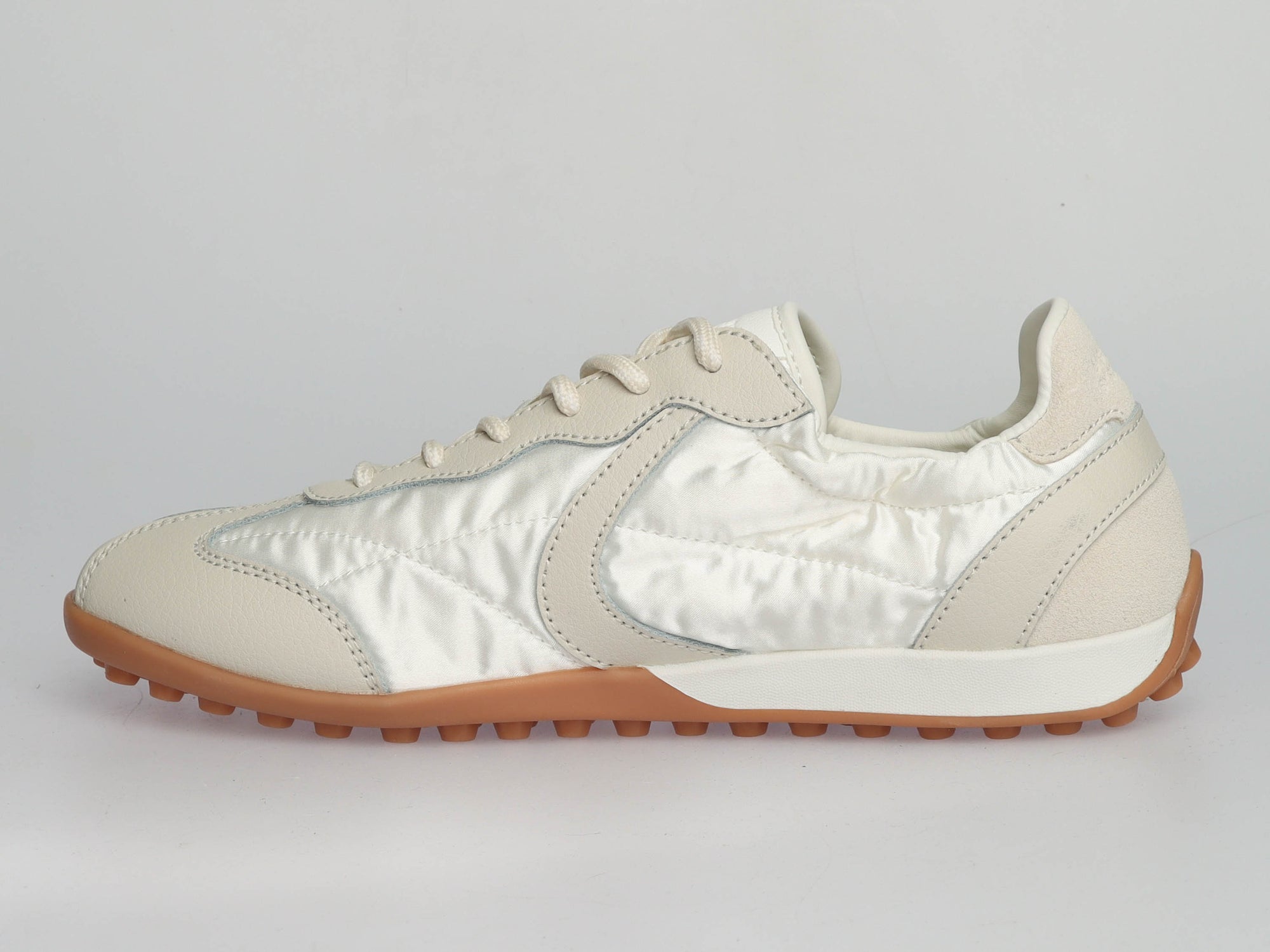 Premium Damen Sneaker Beige Multi – Leder &amp; Textil UP26AH003 BEIGE MULTI