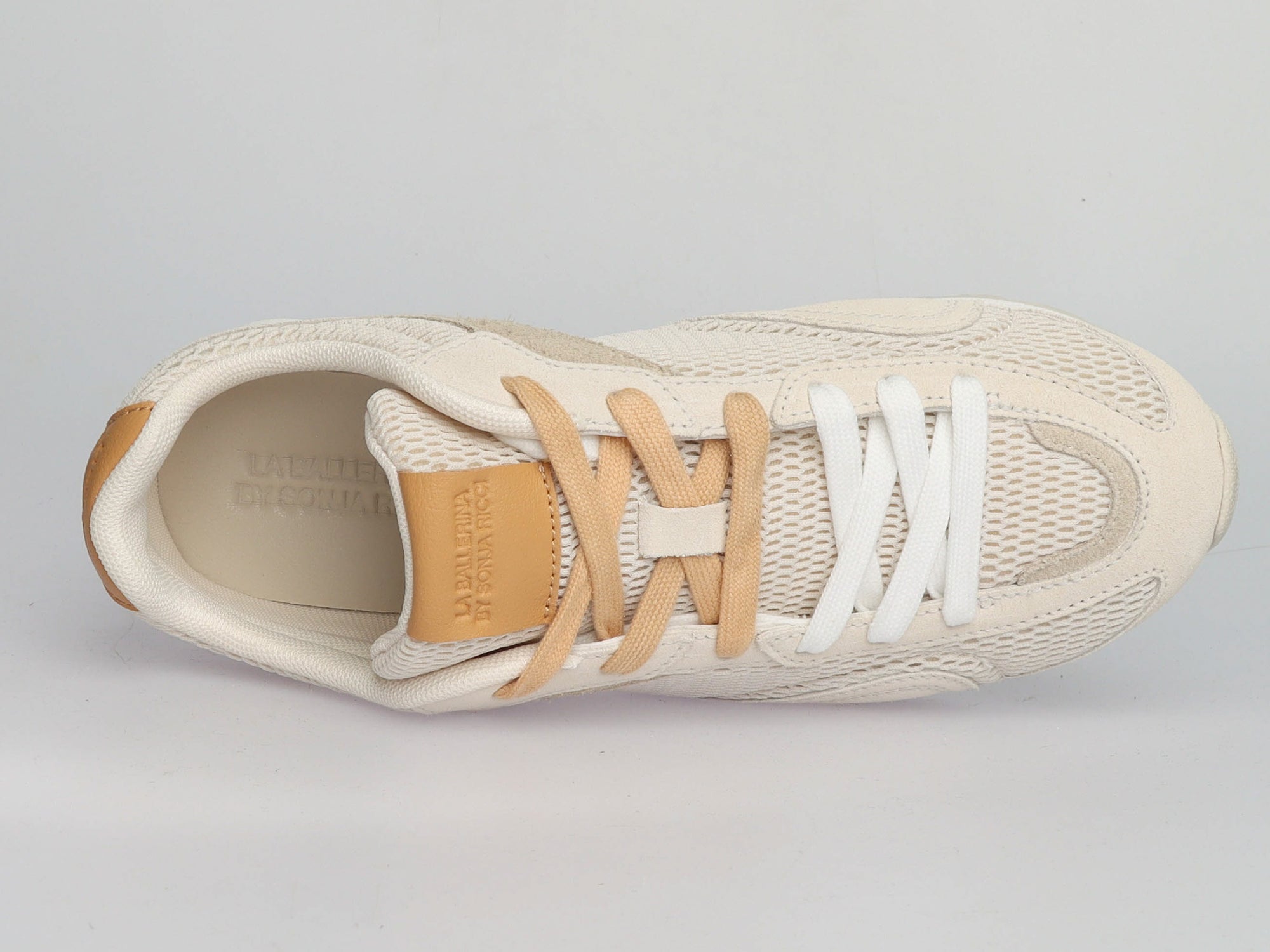 Premium Damen Sneaker Beige Ivory – Leder &amp; Textil | LA BALLERINA UP26AS017