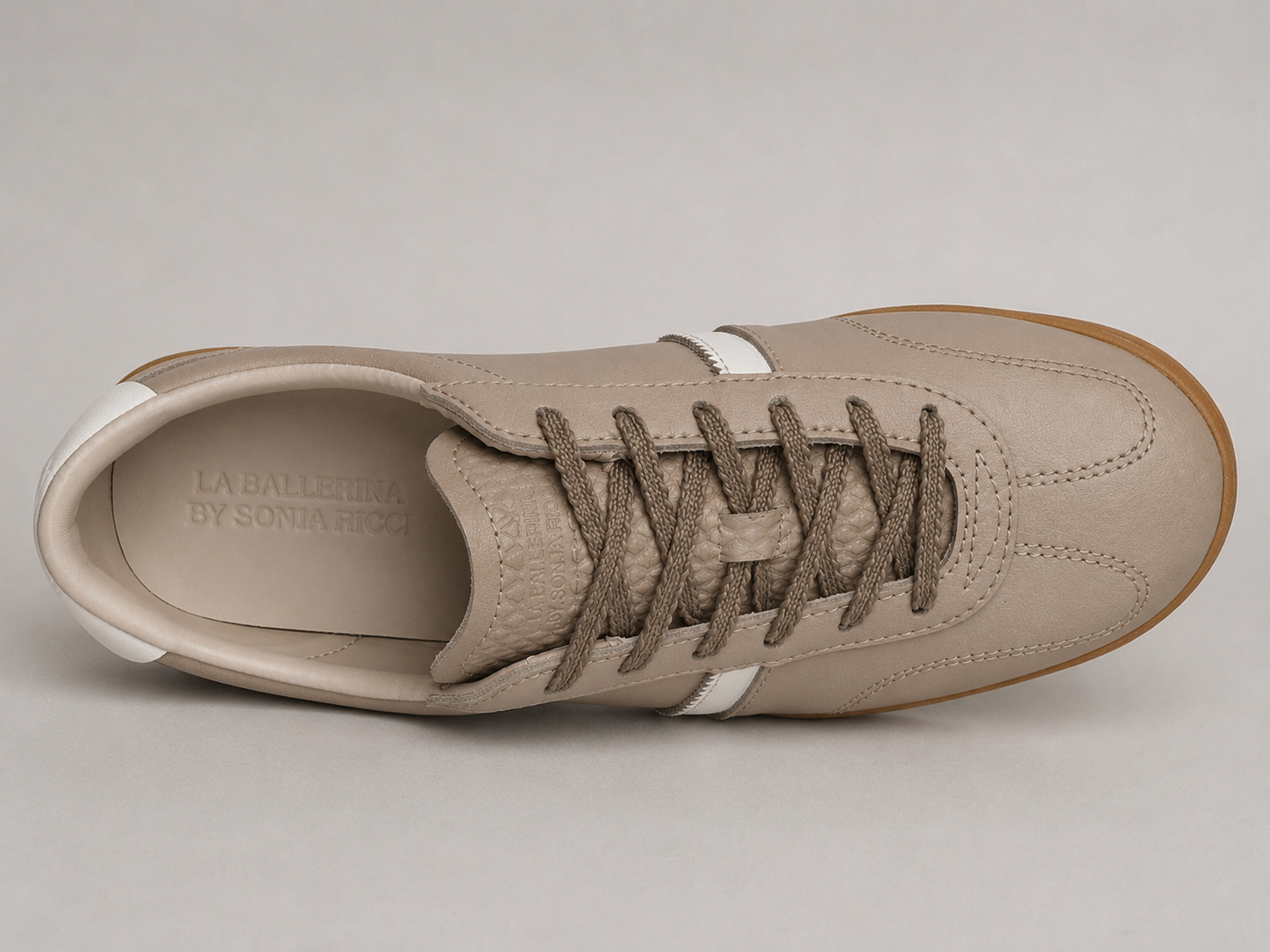 Premium Damen Sneaker Taupe – Leder | LA BALLERINA UP26AS017-top-441 - La Ballerina