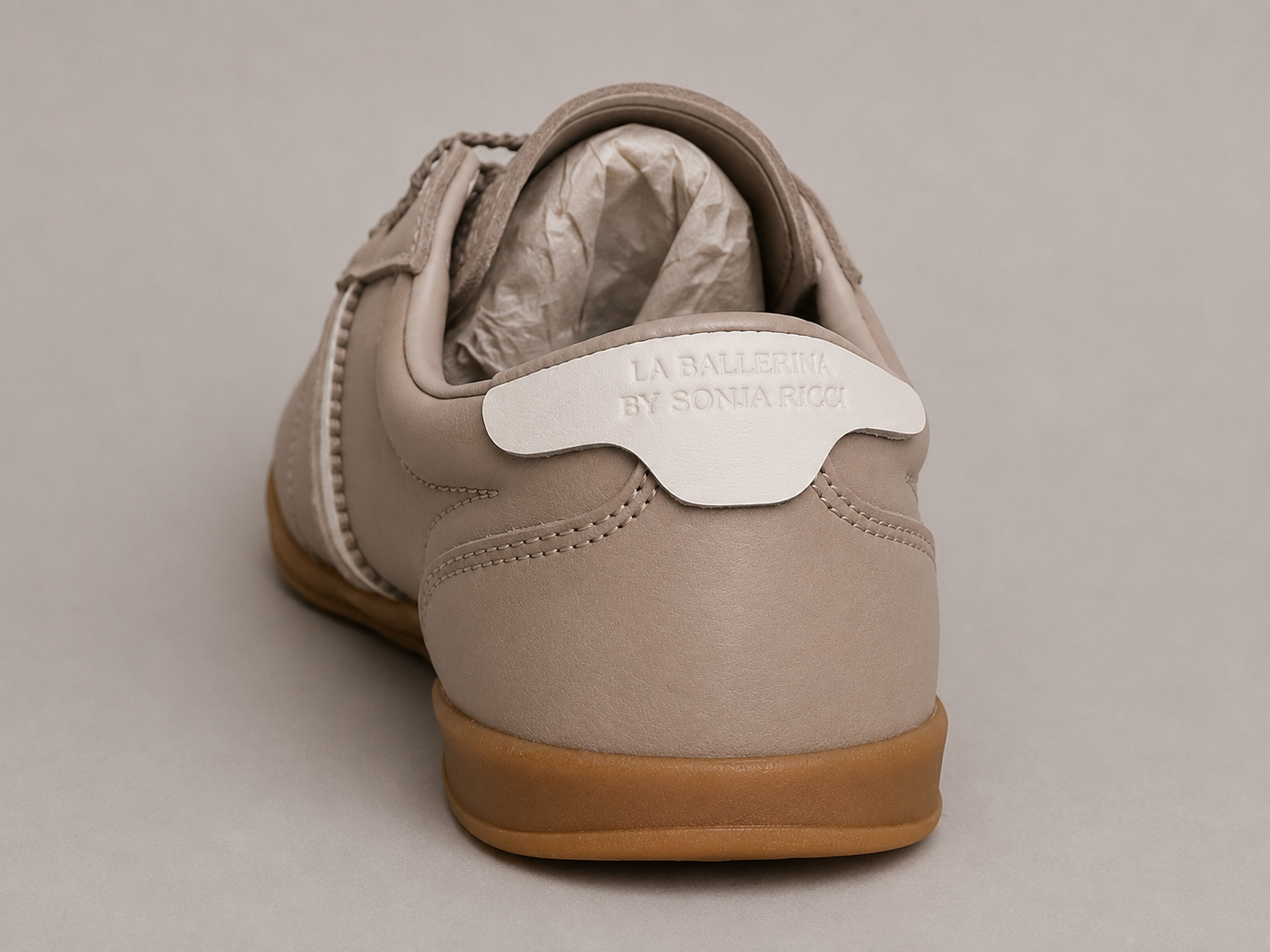 Premium Damen Sneaker Taupe – Leder | LA BALLERINA UP26AS017-top-441 - La Ballerina