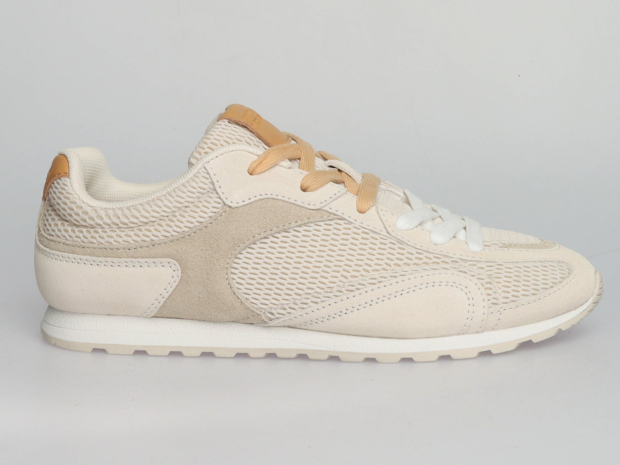 Premium Damen Sneaker Beige Ivory – Leder &amp; Textil | LA BALLERINA UP26AS017