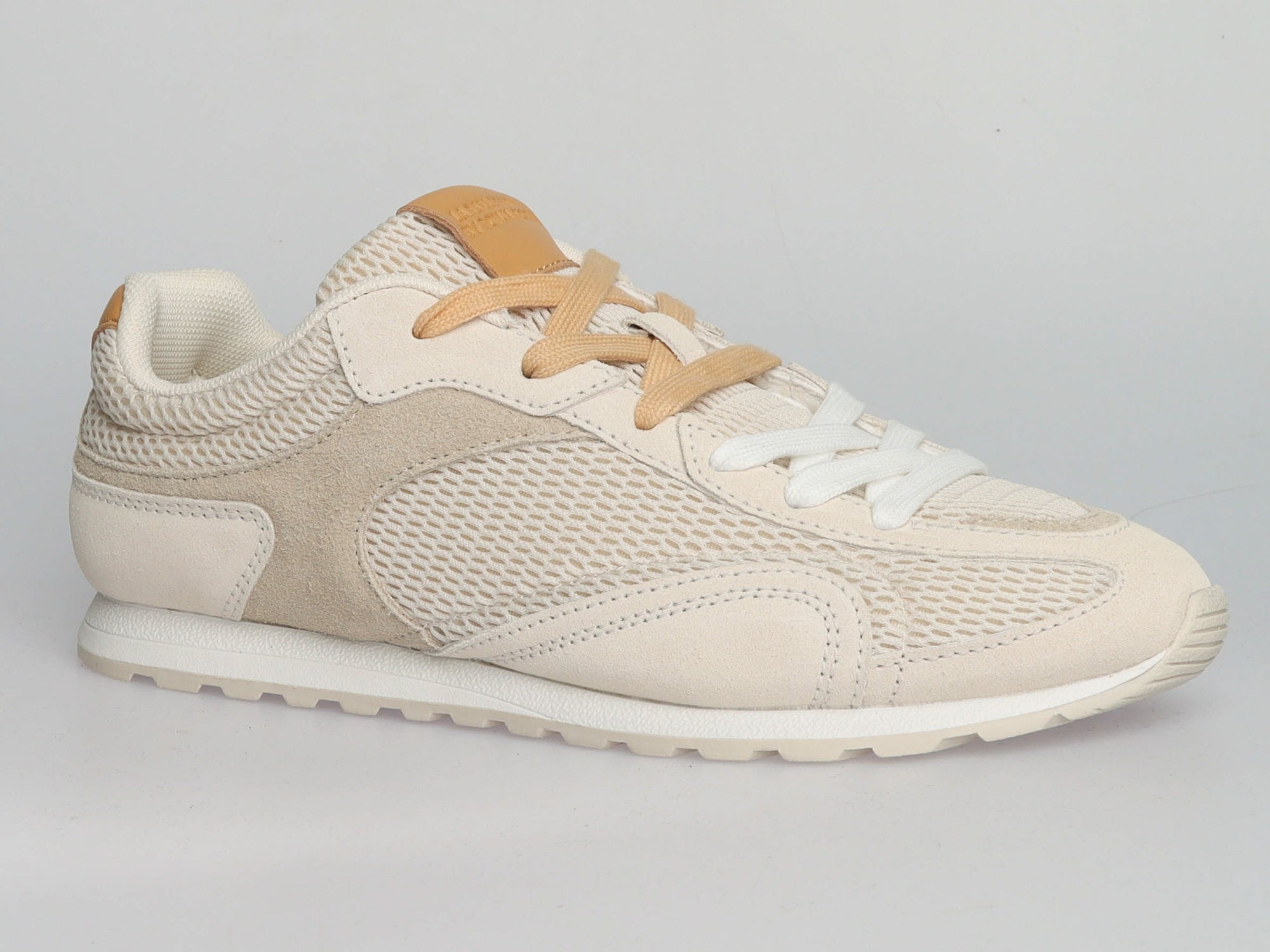 Premium Damen Sneaker Beige Ivory – Leder &amp; Textil | LA BALLERINA UP26AS017
