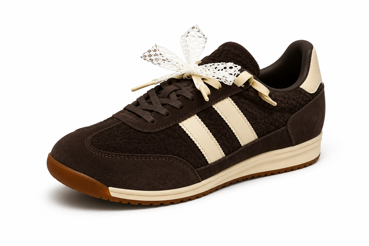 Damen Sneaker Espresso Braun aus Leder Sneaker