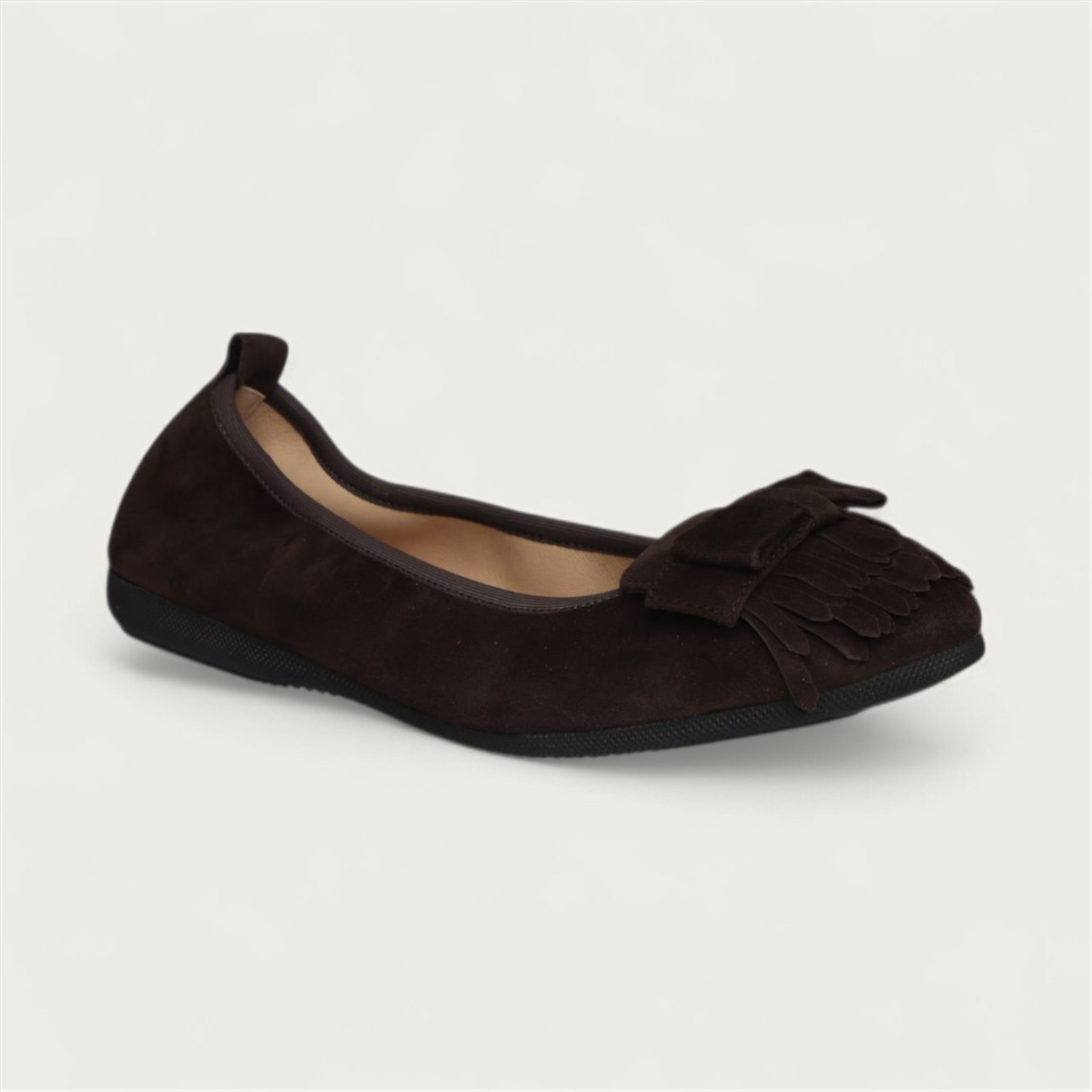 CAMBIO Damen-Ballerinas aus Veloursleder in Braun CAMBIO Ballerinas