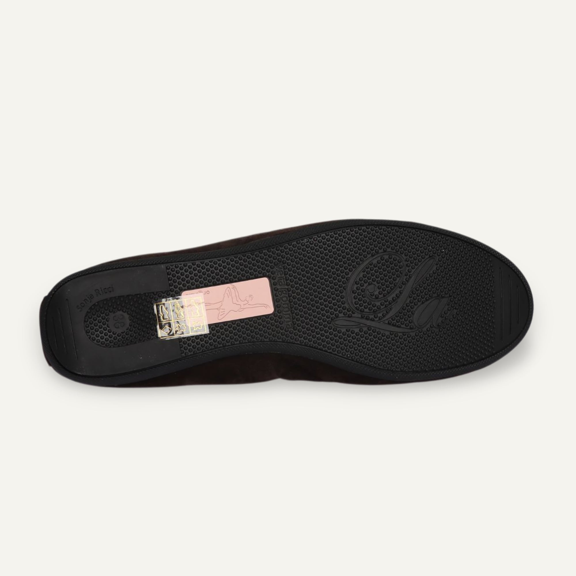 BASIC Winter Damen-Ballerinas aus Veloursleder in Braun mit Lammfell BASIC Ballerinas