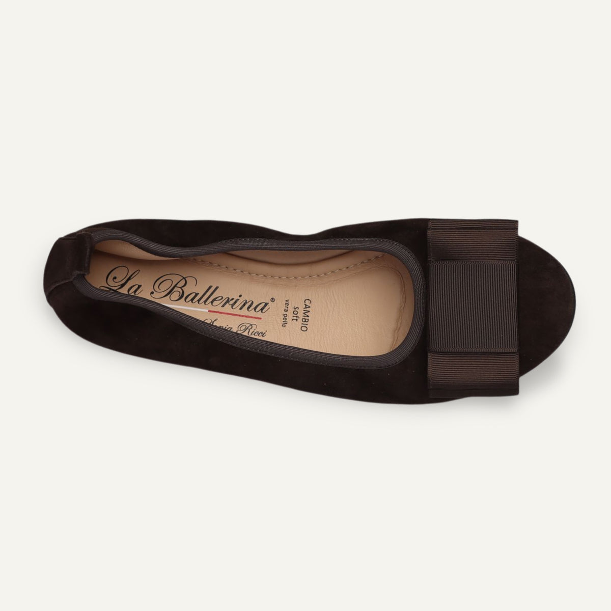 CAMBIO Damen-Ballerinas aus Veloursleder in Braun CAMBIO Ballerinas