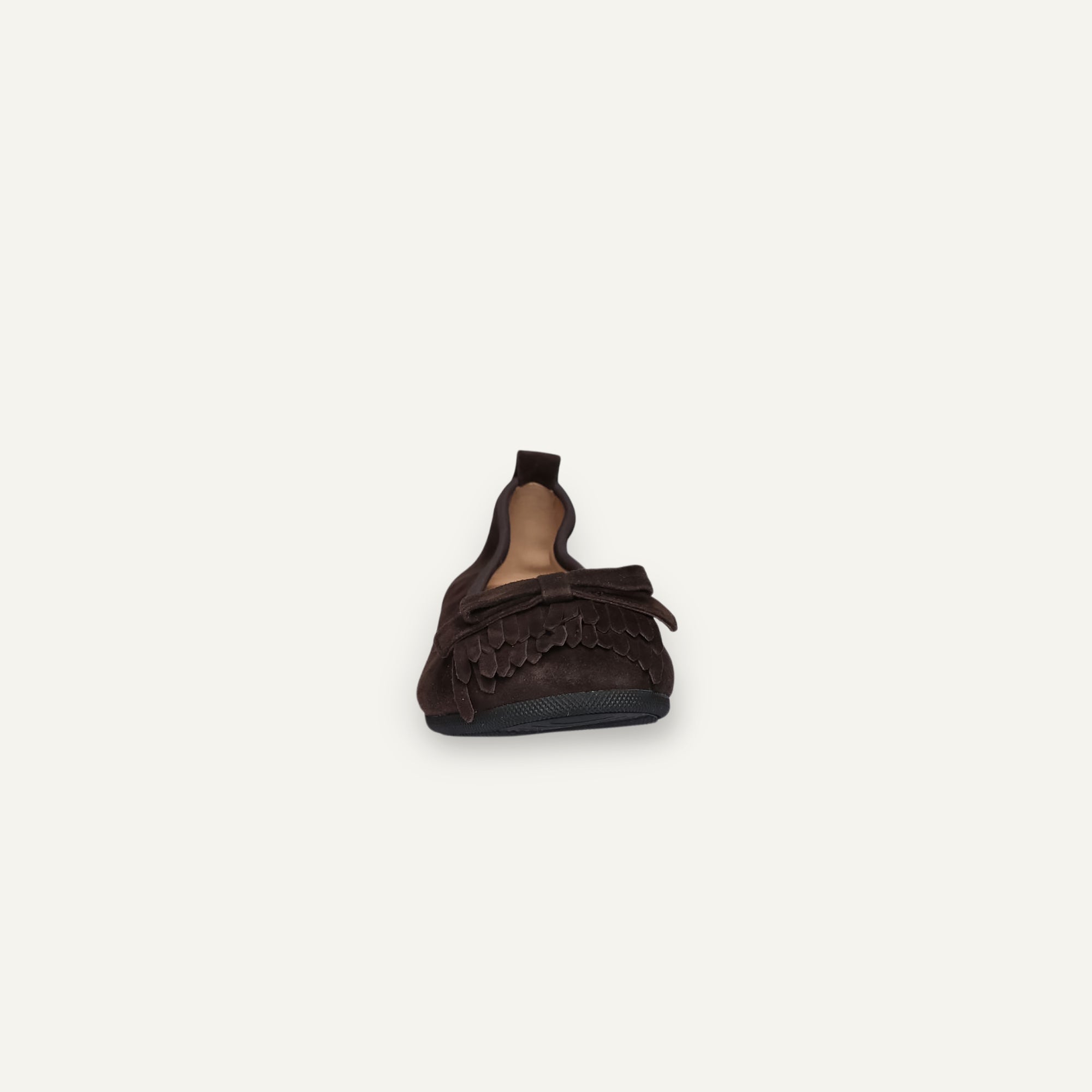 CAMBIO Damen-Ballerinas aus Veloursleder in Braun CAMBIO Ballerinas