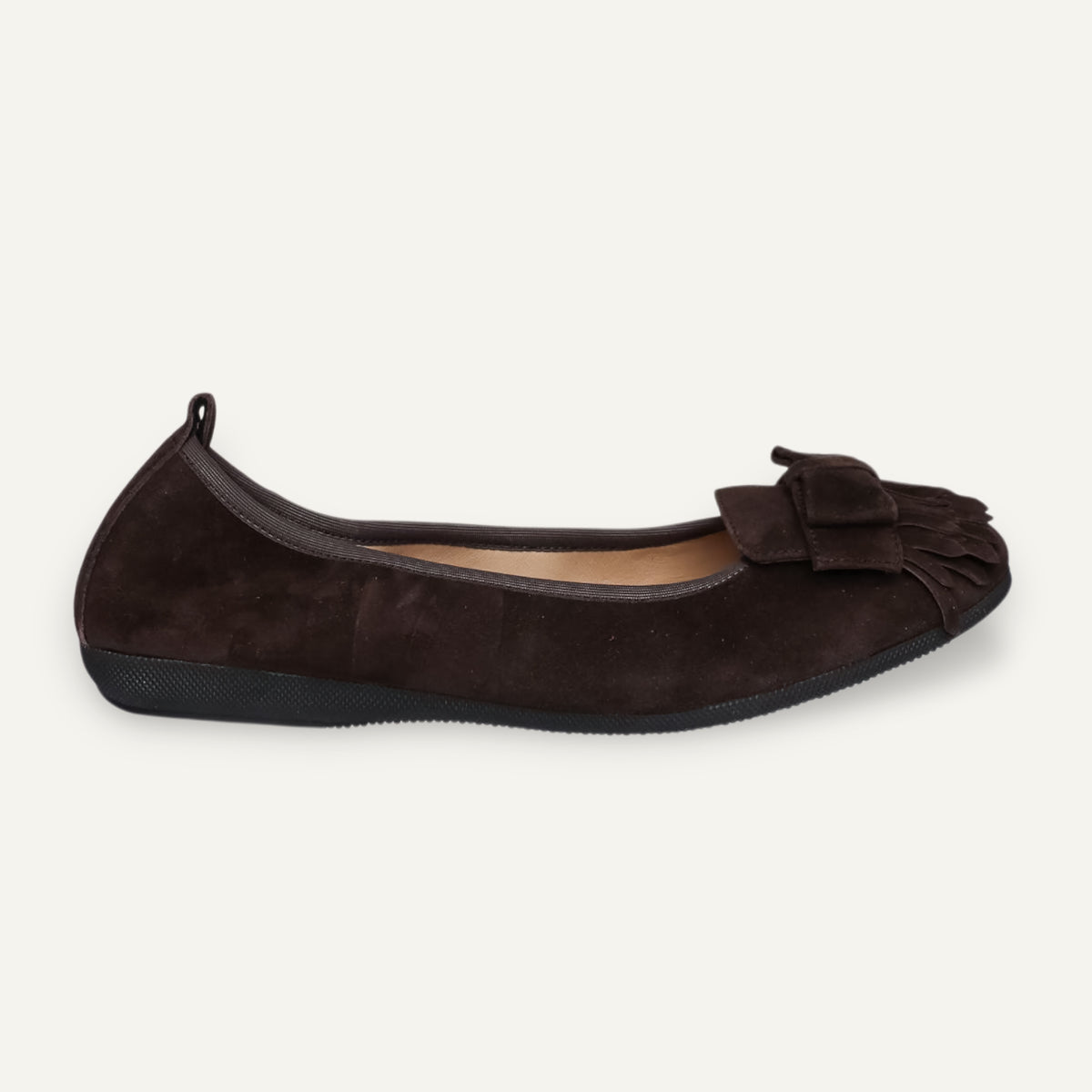 CAMBIO Damen-Ballerinas aus Veloursleder in Braun CAMBIO Ballerinas
