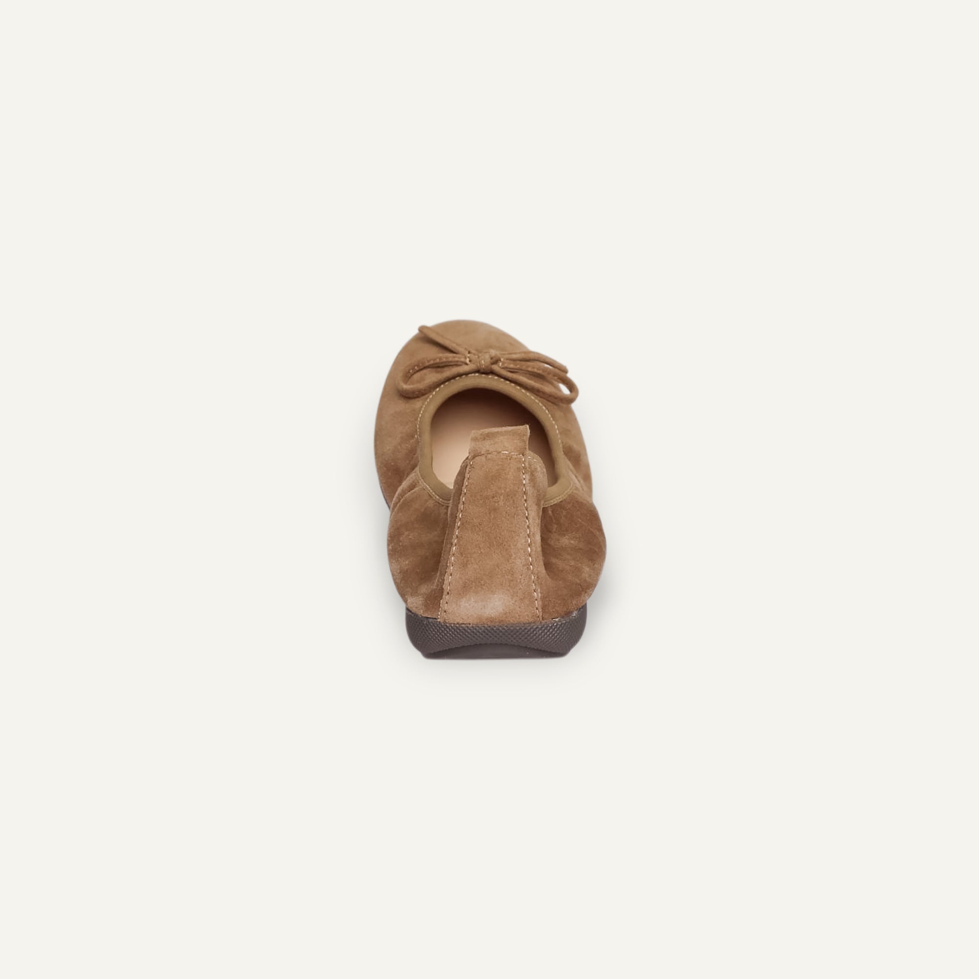 BASIC Damen-Ballerinas aus Veloursleder in Taupe – C108-236 BASIC Ballerinas