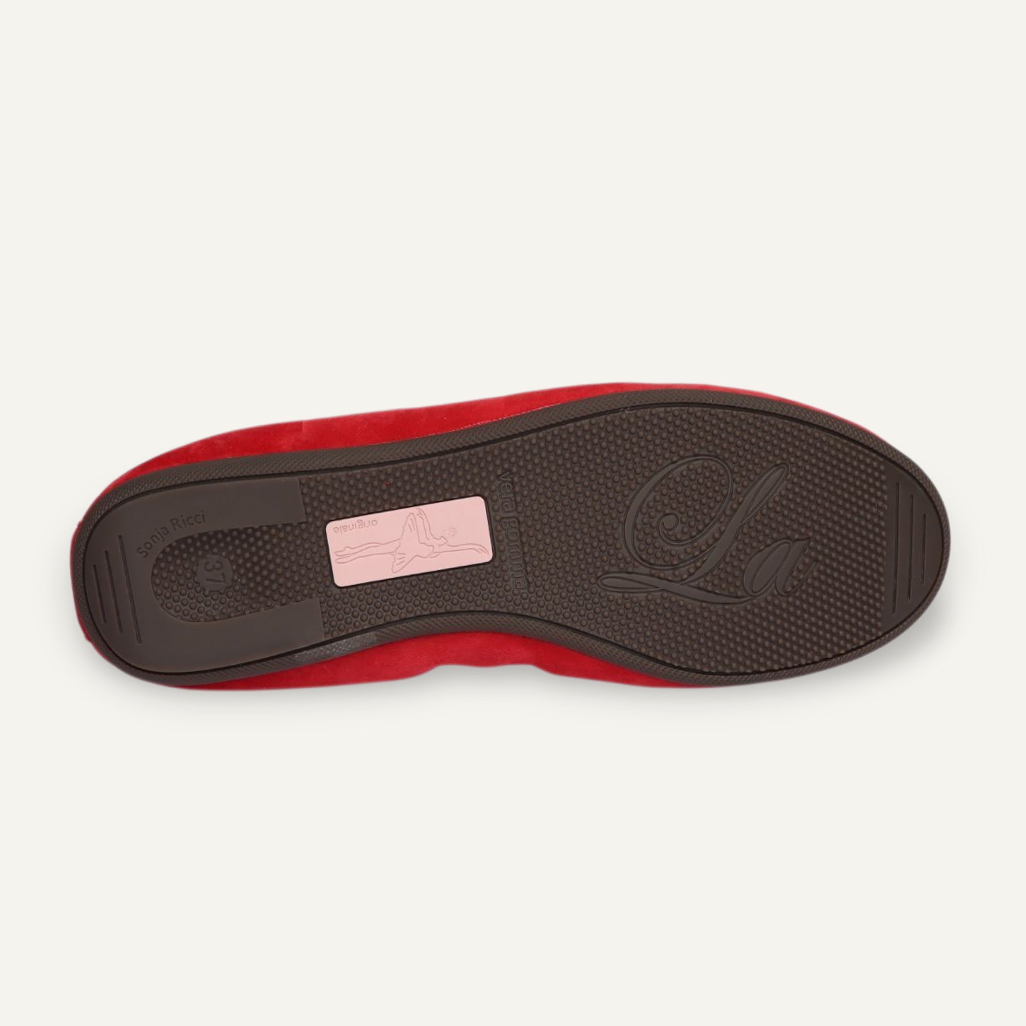 BASIC Winter Damen-Ballerinas aus Veloursleder in Rot mit Lammfell – C11300-067 BASIC Winter Ballerinas