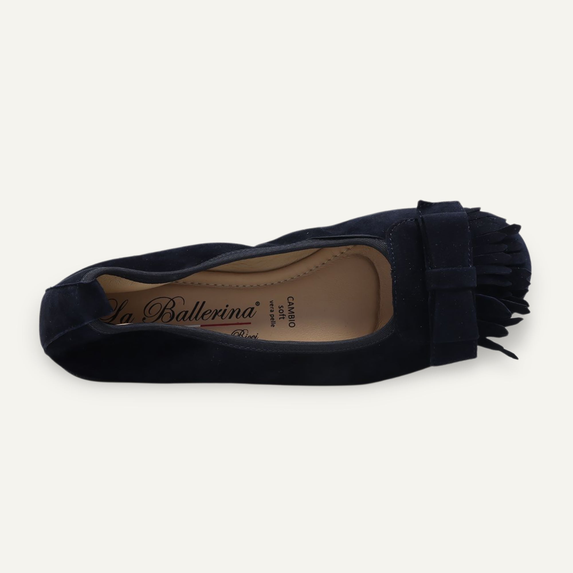 CAMBIO Damen-Ballerinas aus Veloursleder in Dunkelblau CAMBIO Ballerinas