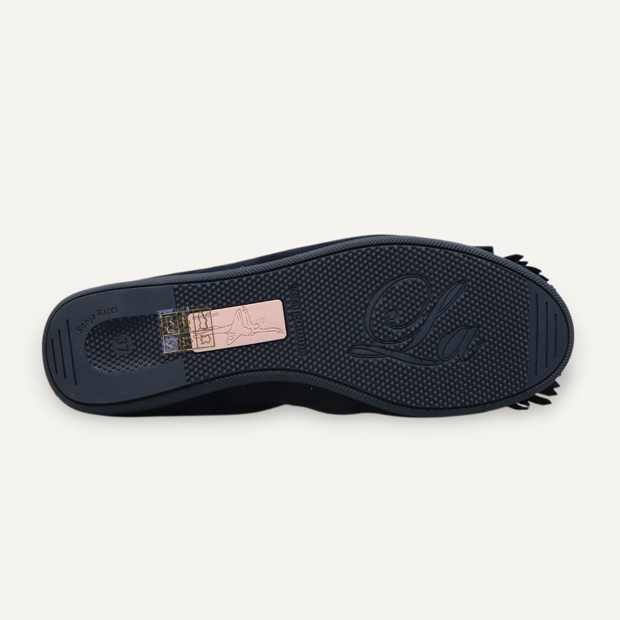CAMBIO Damen-Ballerinas aus Veloursleder in Dunkelblau CAMBIO Ballerinas