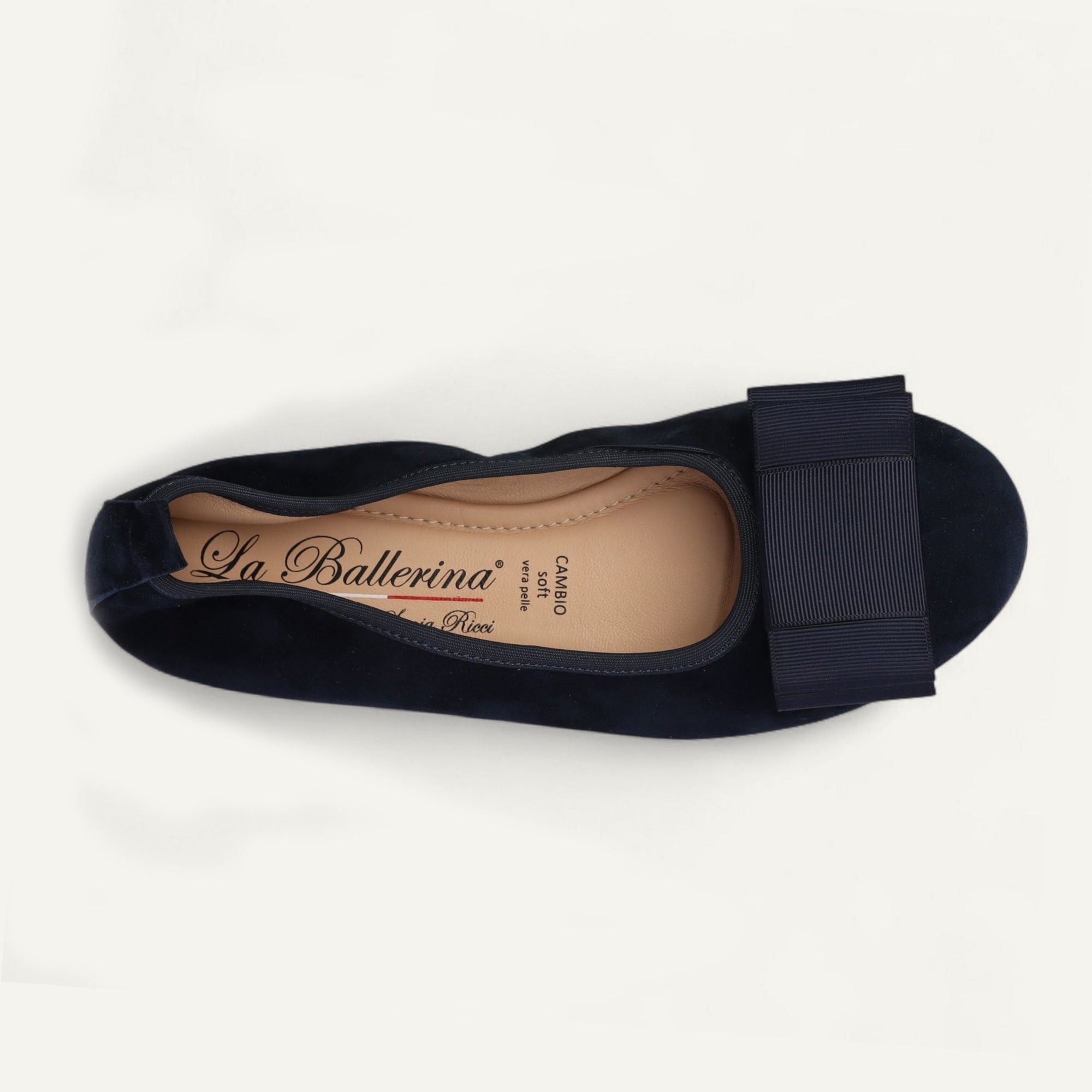 CAMBIO Damen-Ballerinas aus Veloursleder in Dunkelblau CAMBIO Ballerinas