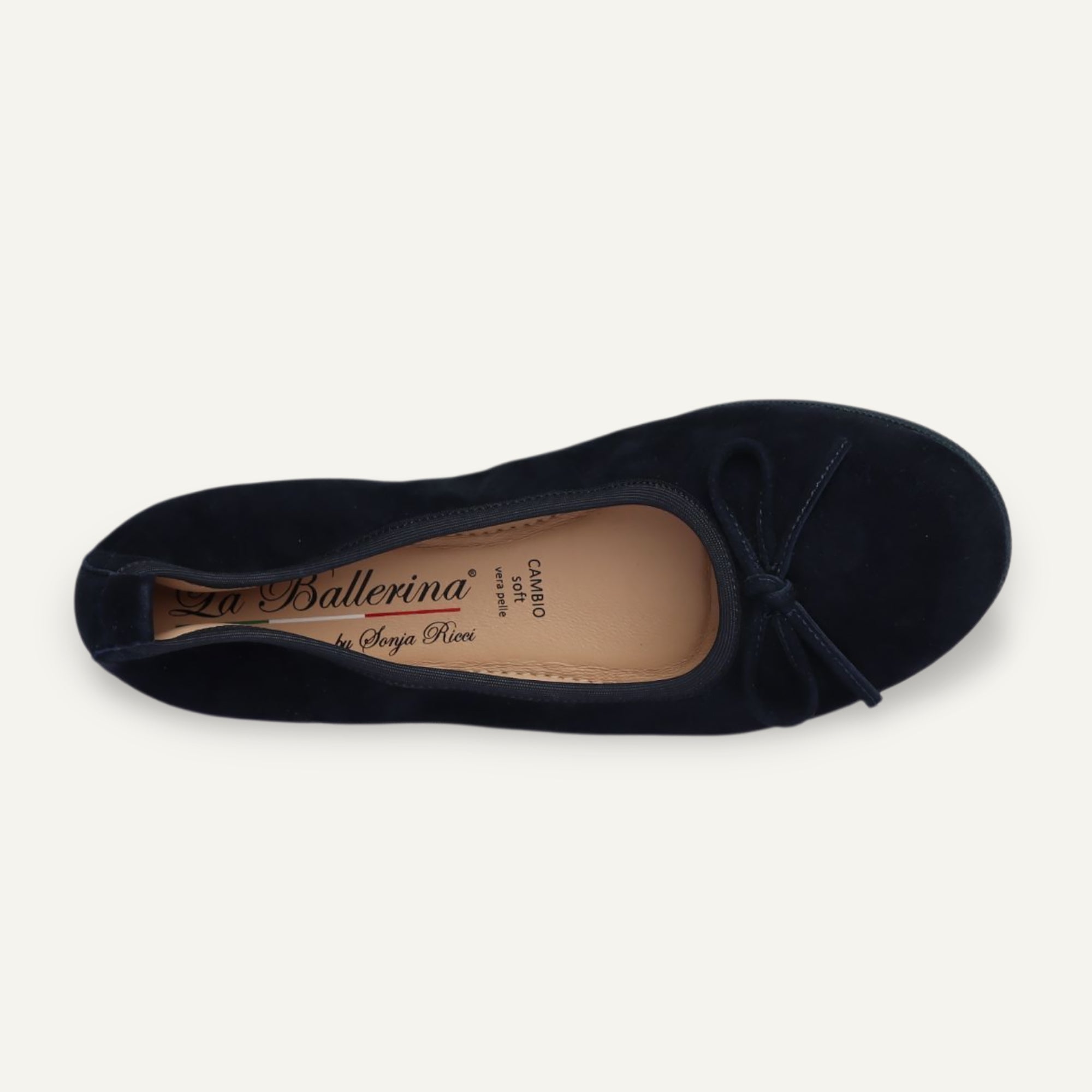 BASIC Damen-Ballerinas aus Veloursleder in Blau BASIC Ballerinas