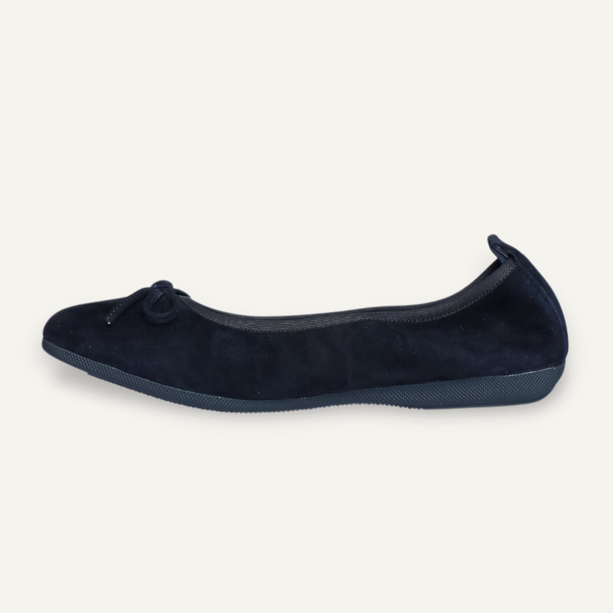 BASIC Damen-Ballerinas aus Veloursleder in Blau BASIC Ballerinas