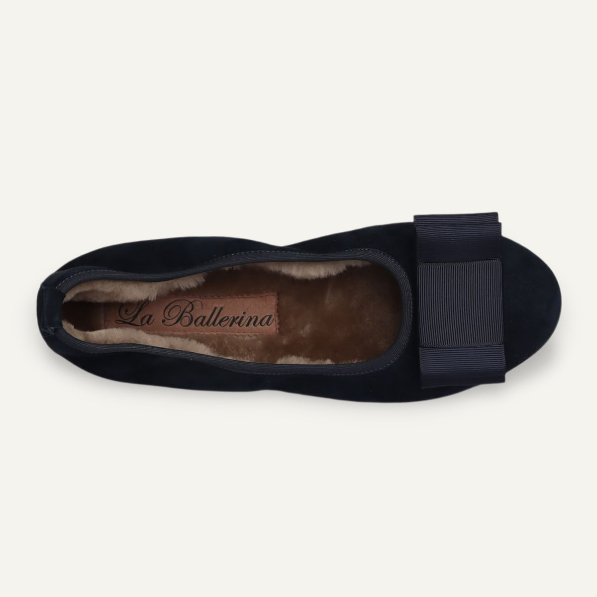 CAMBIO Winter women’s ballet flats in suede — Dark blue, lambskin lining – C17-118