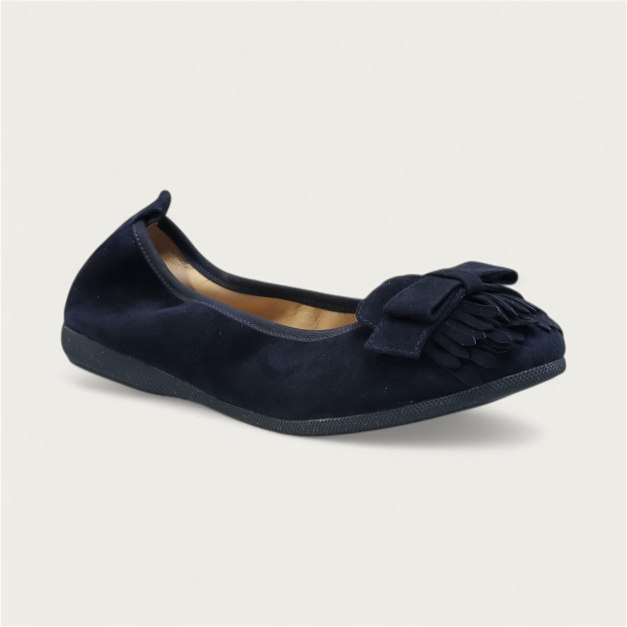 CAMBIO Damen-Ballerinas aus Veloursleder in Dunkelblau CAMBIO Ballerinas