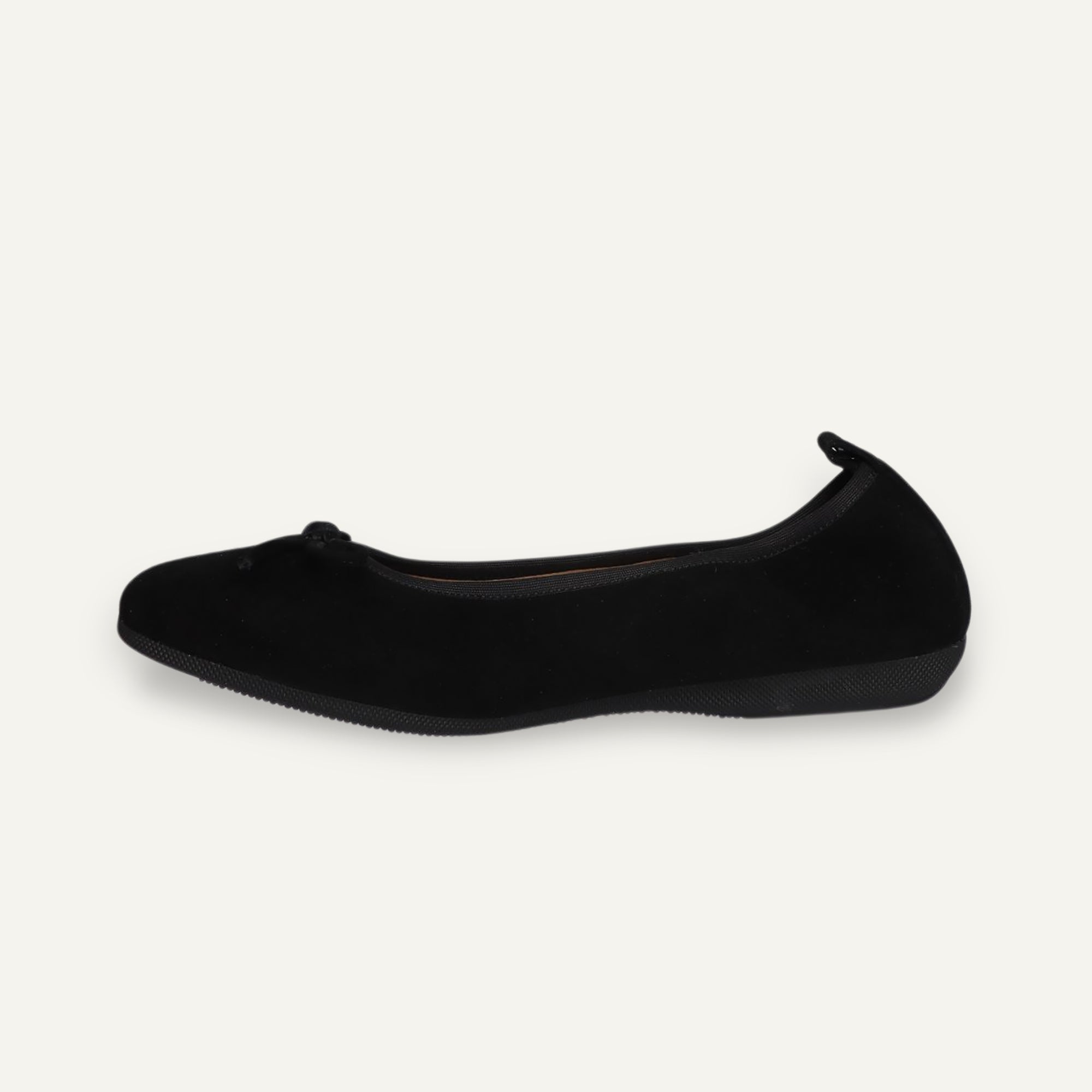 BASIC Damen-Ballerinas aus Veloursleder in Schwarz – C4-010 BASIC Ballerinas