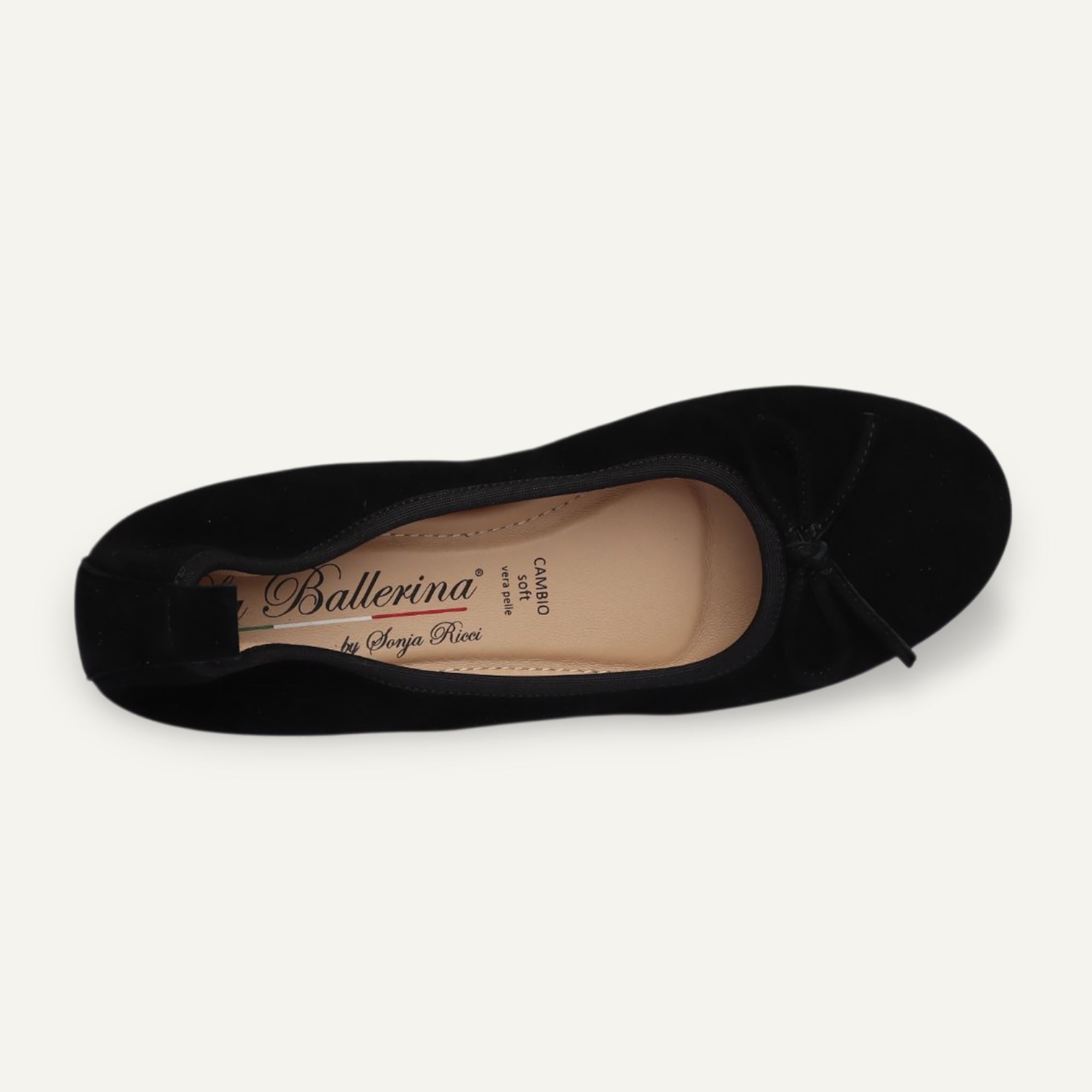 BASIC Damen-Ballerinas aus Veloursleder in Schwarz – C4-010 BASIC Ballerinas