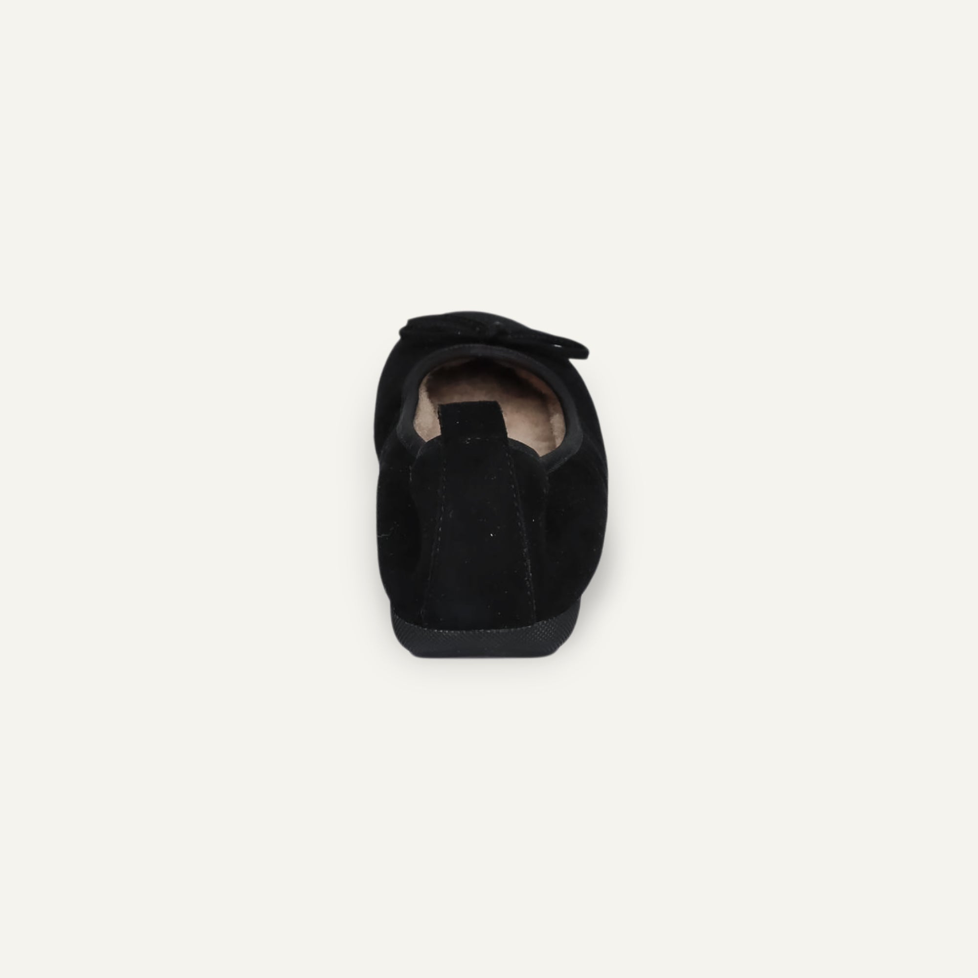 BASIC Winter Damen-Ballerinas aus Veloursleder in Schwarz mit Lammfell – C4-010 BASIC Winter Ballerinas