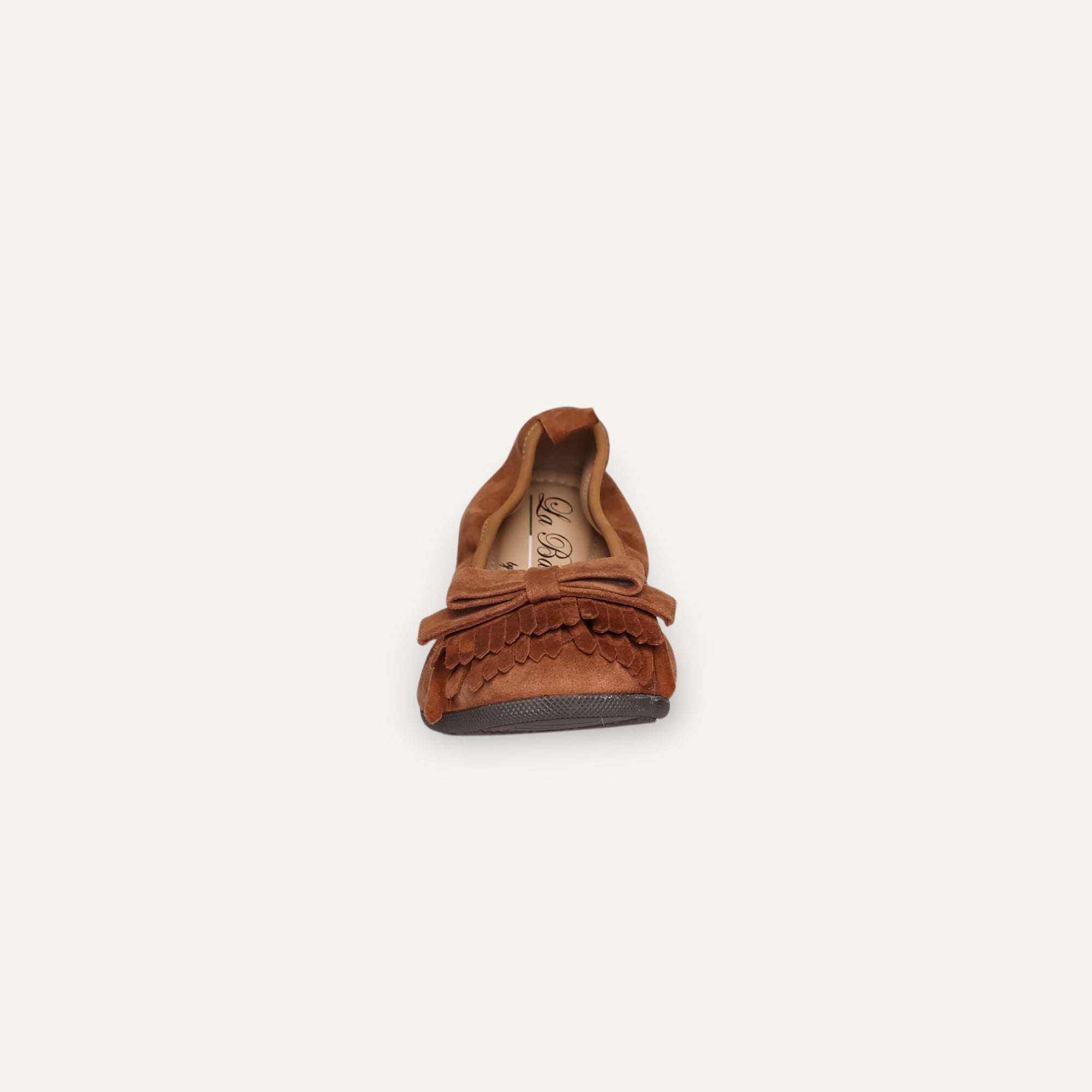 CAMBIO Damen-Ballerinas aus Veloursleder in Mittelbraun CAMBIO Ballerinas