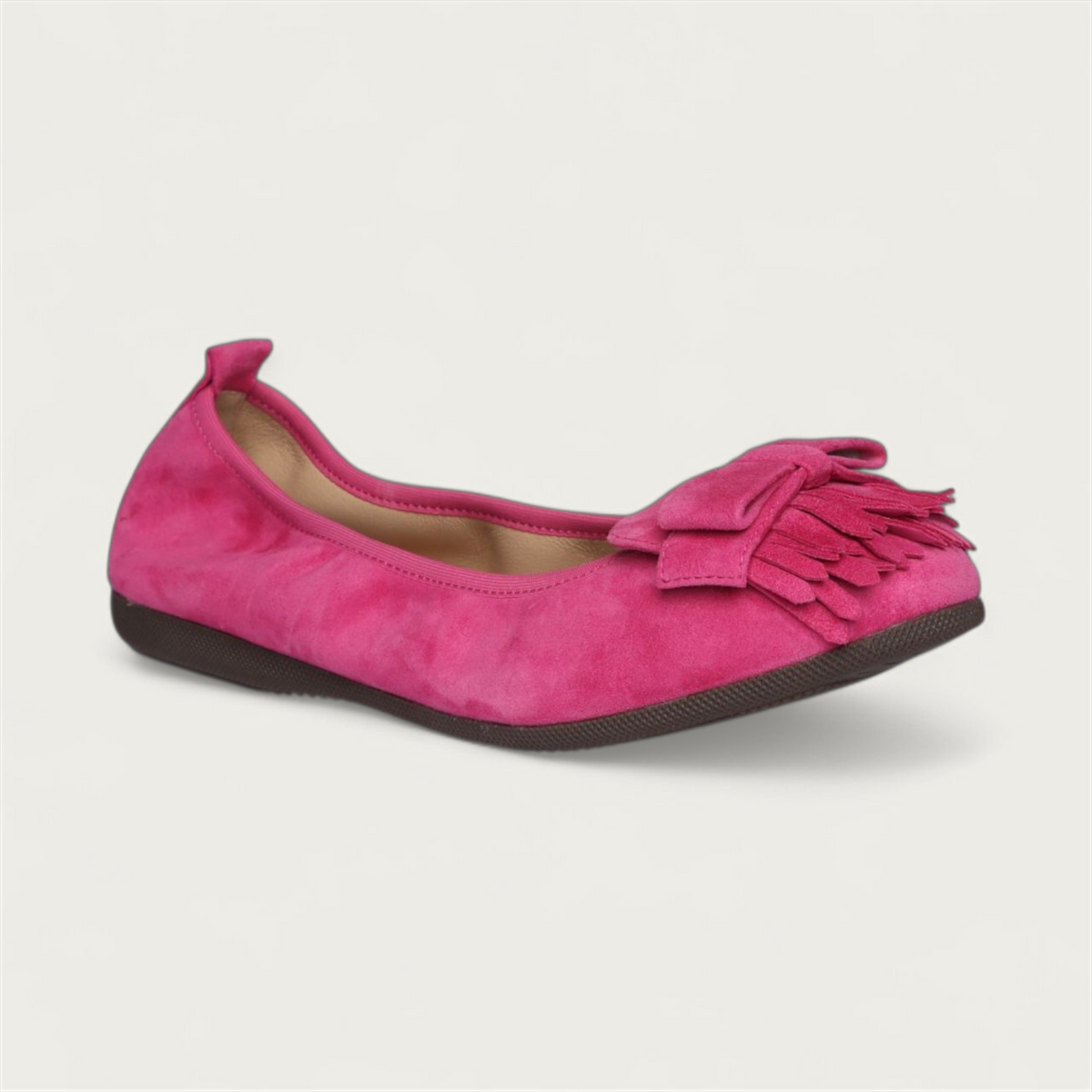CAMBIO Damen-Ballerinas aus Veloursleder in Fuchsia CAMBIO Ballerinas